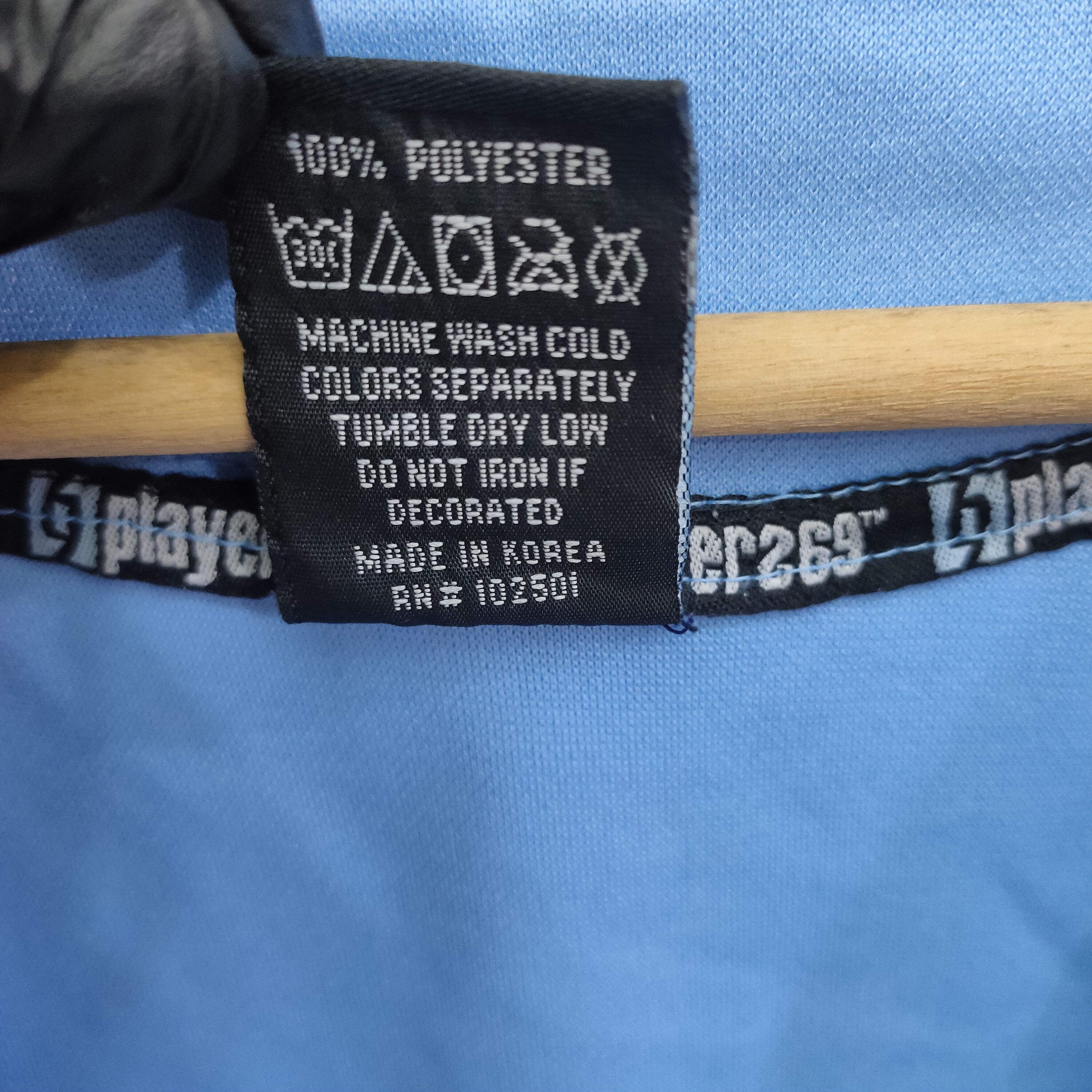 Rap Tees Players 69 Baseball Jersey Hip hop Tee Light Blue Size US XL / EU 56 / 4 - 9 Thumbnail