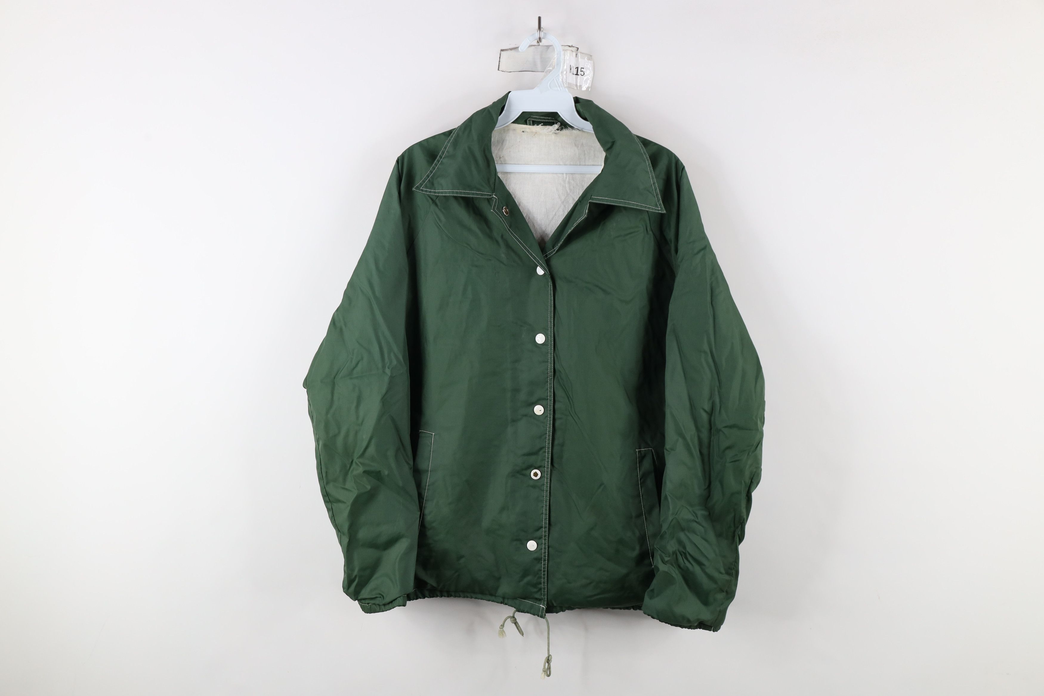 Vintage Vintage 70s Streetwear Lined Coaches Coach Jacket Green USA Size XL / US 12-14 / IT 48-50 - 1 Thumbnail