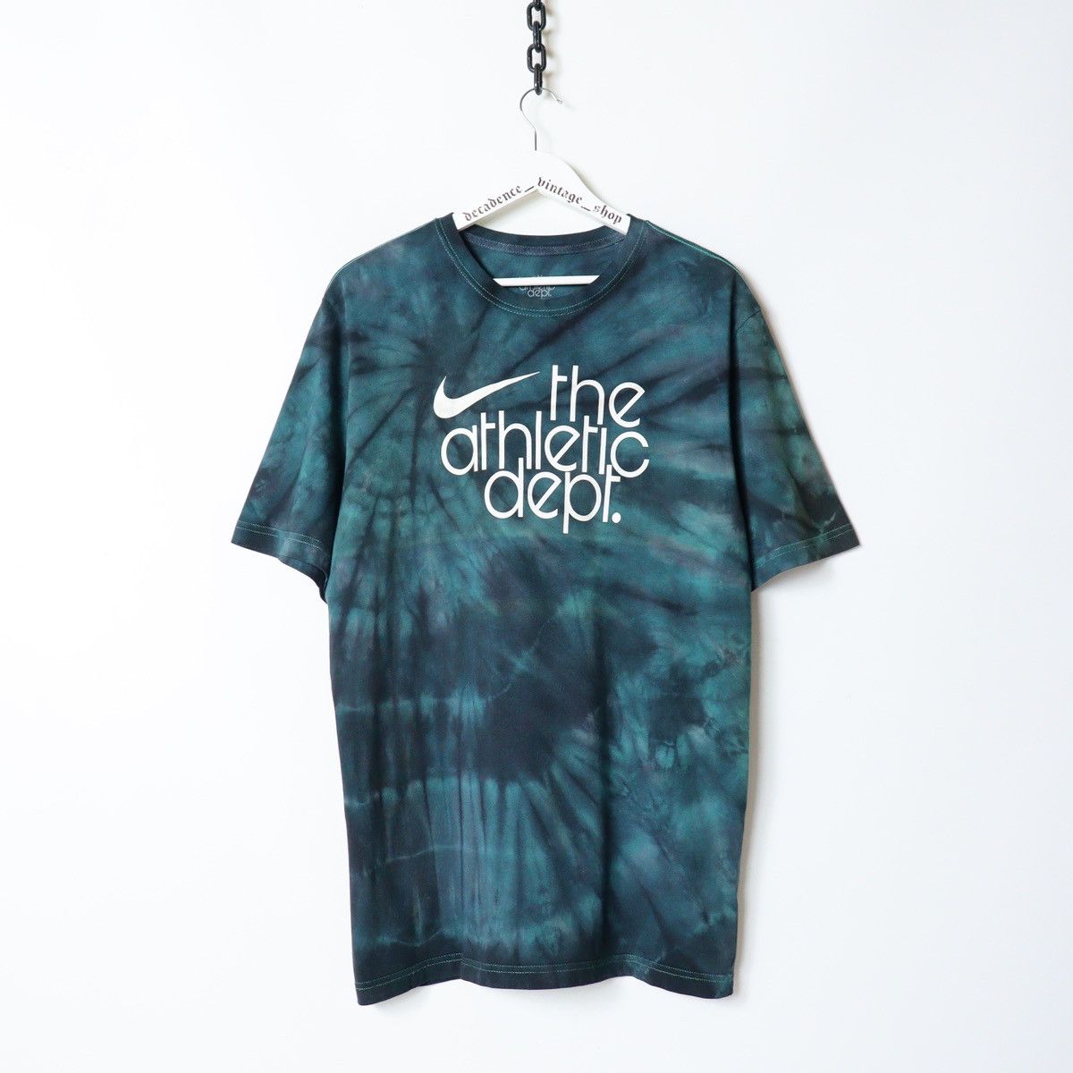 Rare Custom Nike The Athletic Dept Tie-Dyed Faded T-shirt - Main Image