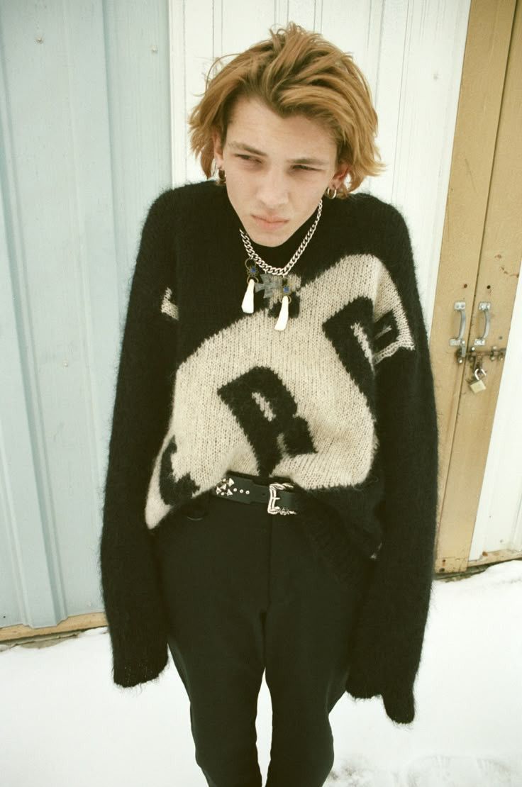 Enfants Riches Deprimes ENFANTS RICHES DEPRIMES TV Logo MOHAIR Knit sweater Size US L / EU 52-54 / 3 - 2 Thumbnail