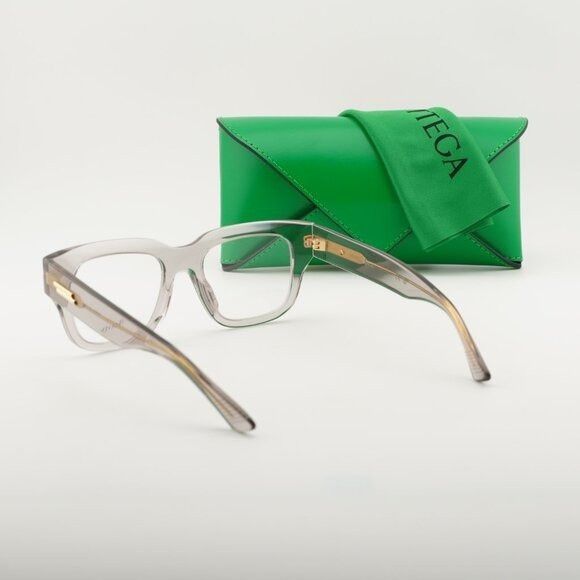 Bottega Veneta Bottega Veneta BV1361O 010 Eyeglasses Transparent Grey 50mm Size ONE SIZE - 10 Thumbnail