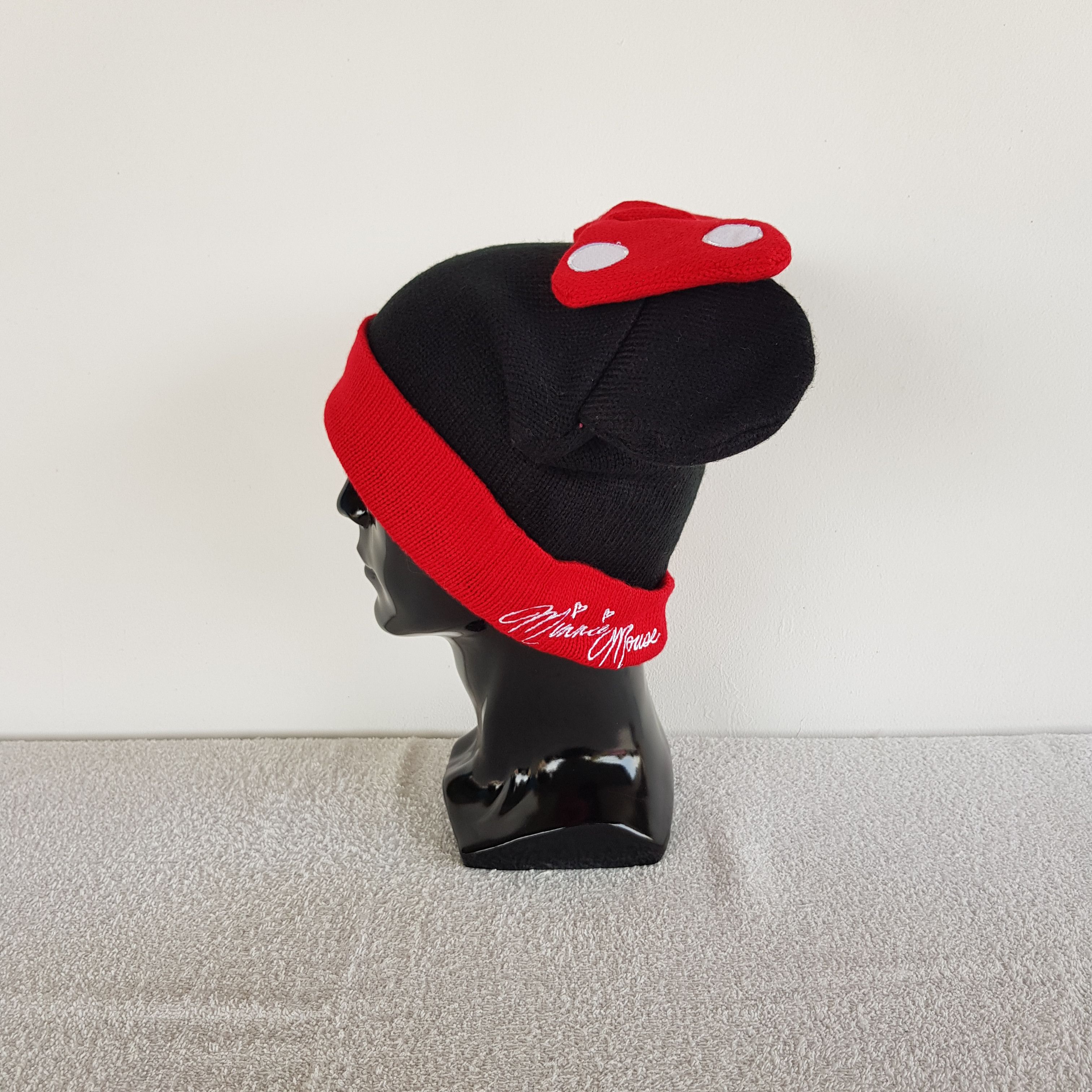 Disney Vintage Minnie Mouse Beanie Y2K Cartoon Ribbon Snow Caps Hat Size ONE SIZE - 4 Thumbnail