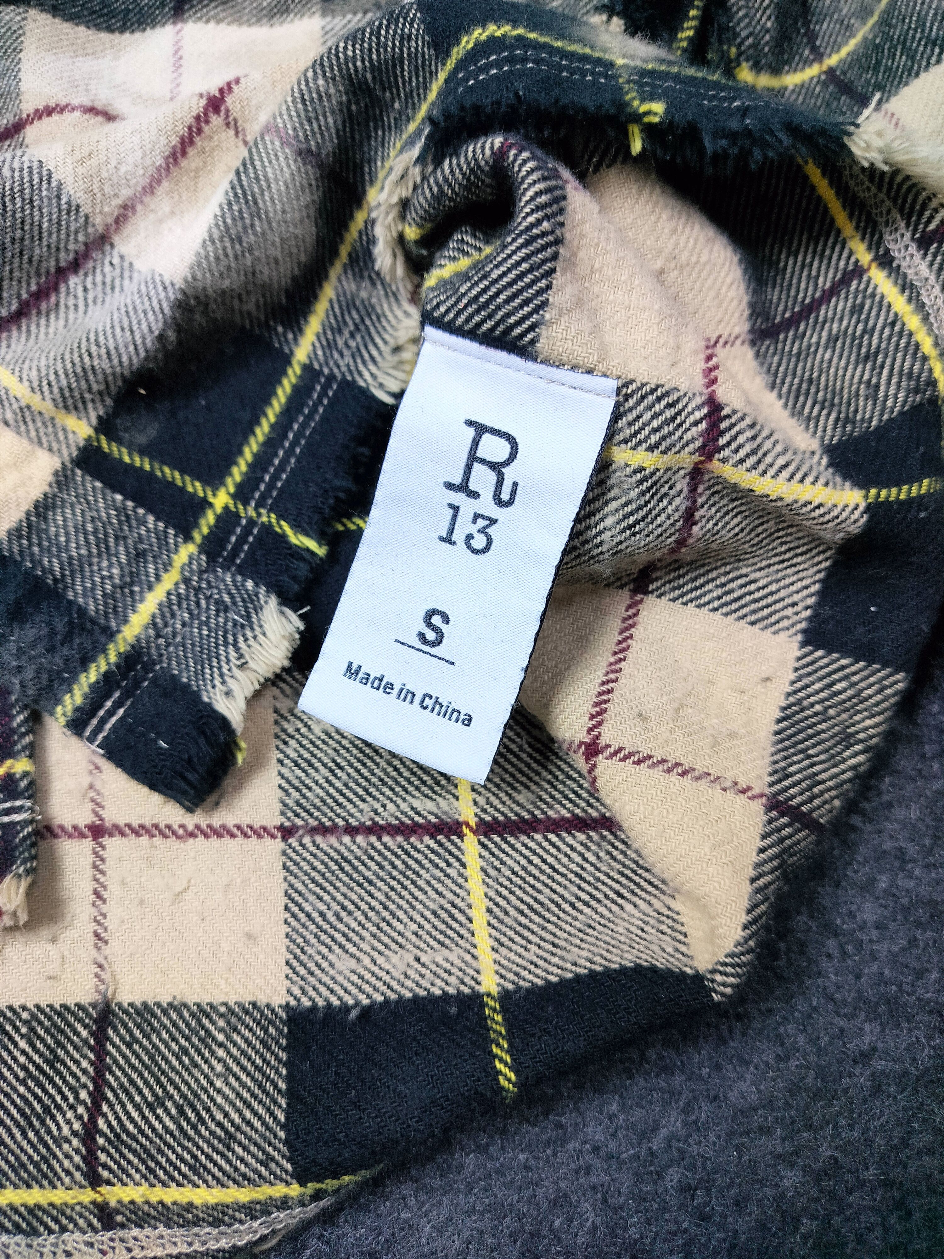 R13 R13 Beige Plaid Shredded Shirt Size S / US 4 / IT 40 - 9 Thumbnail