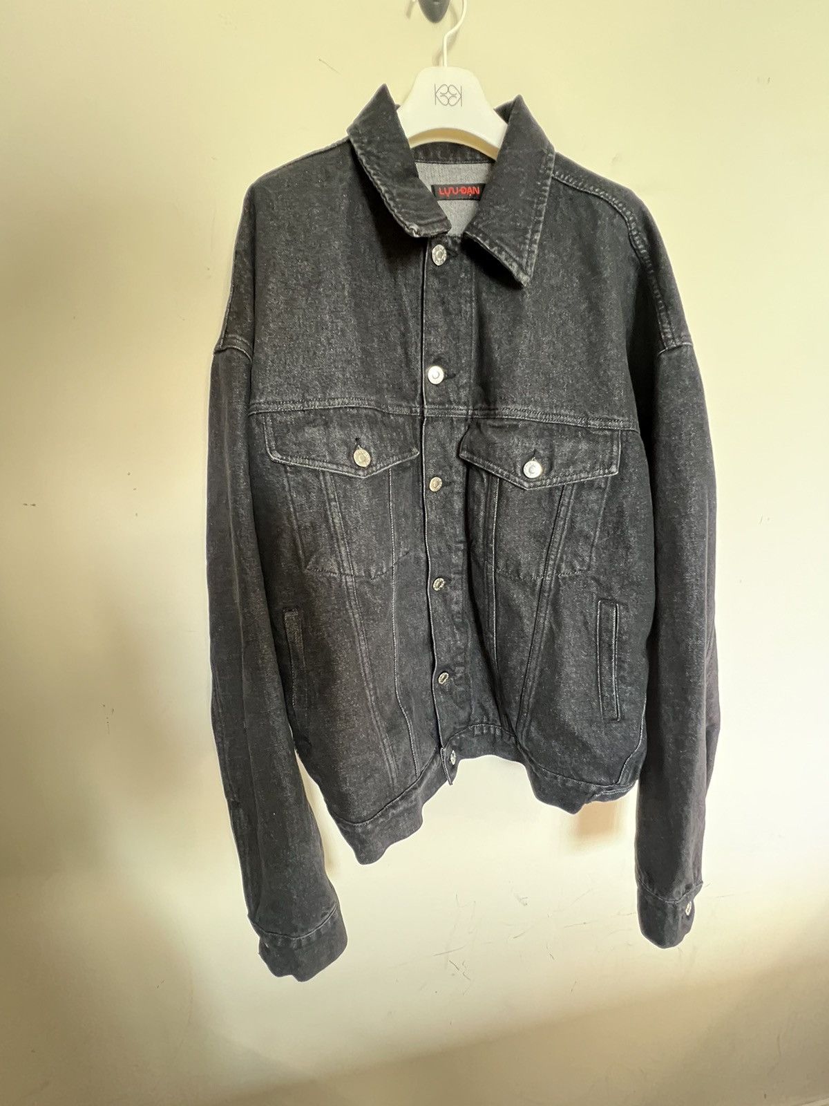 image of Luu Dan Black Denim Jacket, Men's (Size Large)