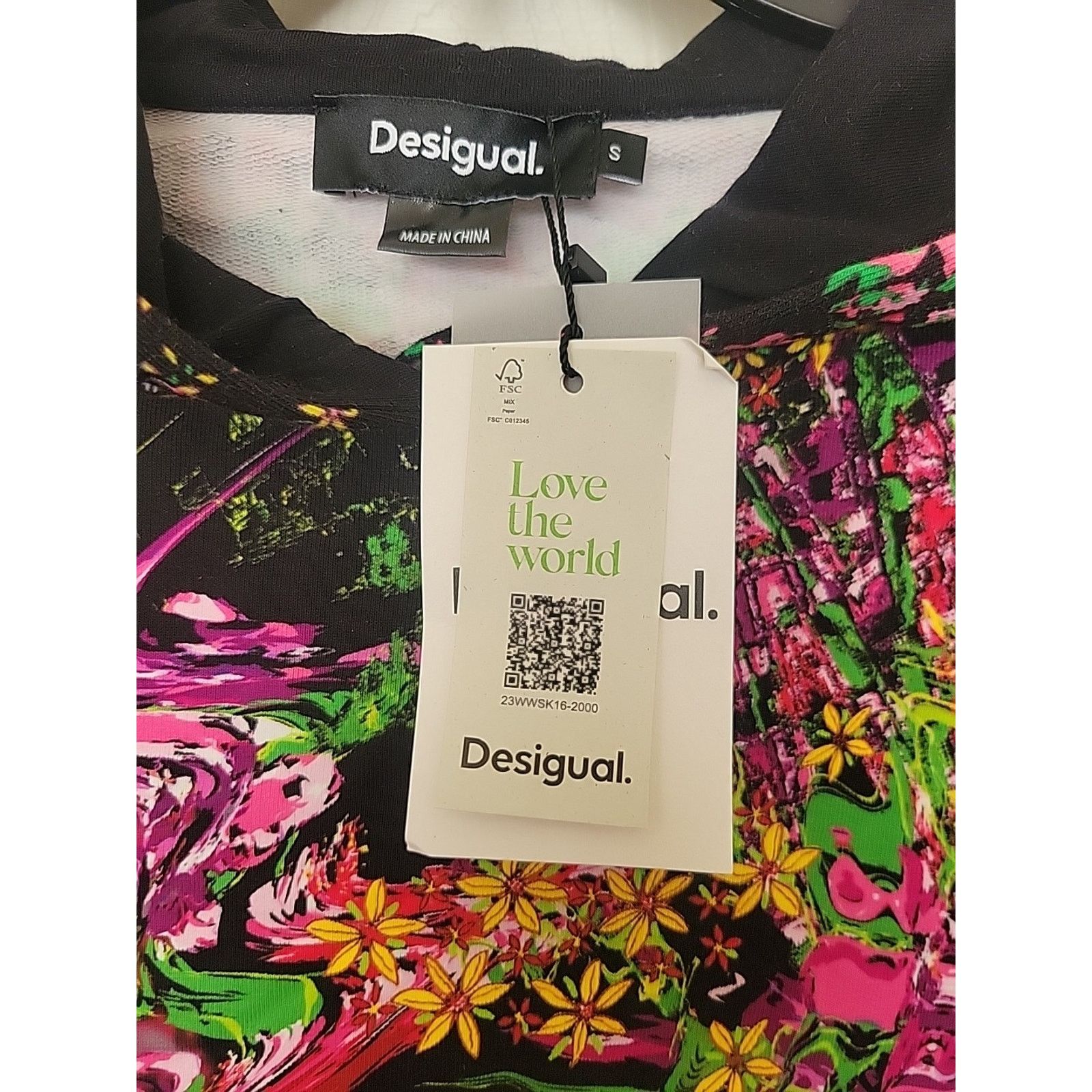 Desigual Desigual Hoodie Women Floral Art Black Multi Pullover Size S Size S / US 4 / IT 40 - 4 Thumbnail