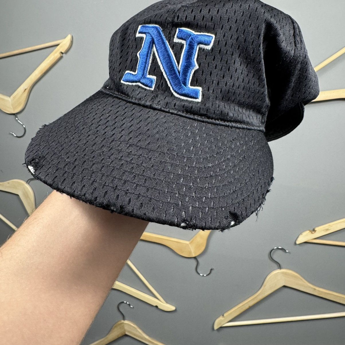 Nike × Vintage Vintage 90s Nike Distressed Cap Size 32 - 3 Thumbnail