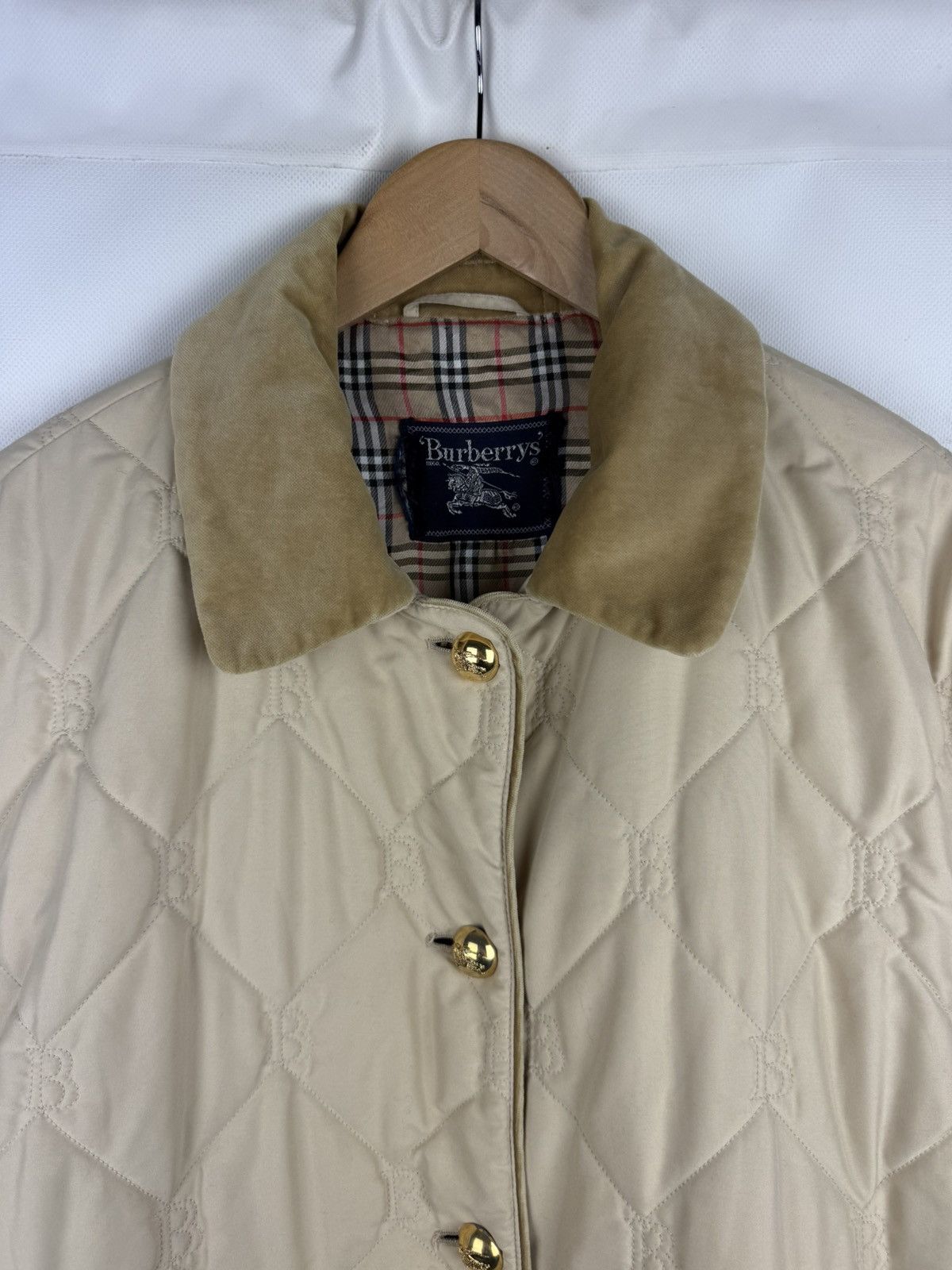 Burberry × Vintage Burberrys Vintage Nova Check Lined B Monogram Quilted Jacket Size XXL / US 16-18 / IT 52-54 - 8 Thumbnail
