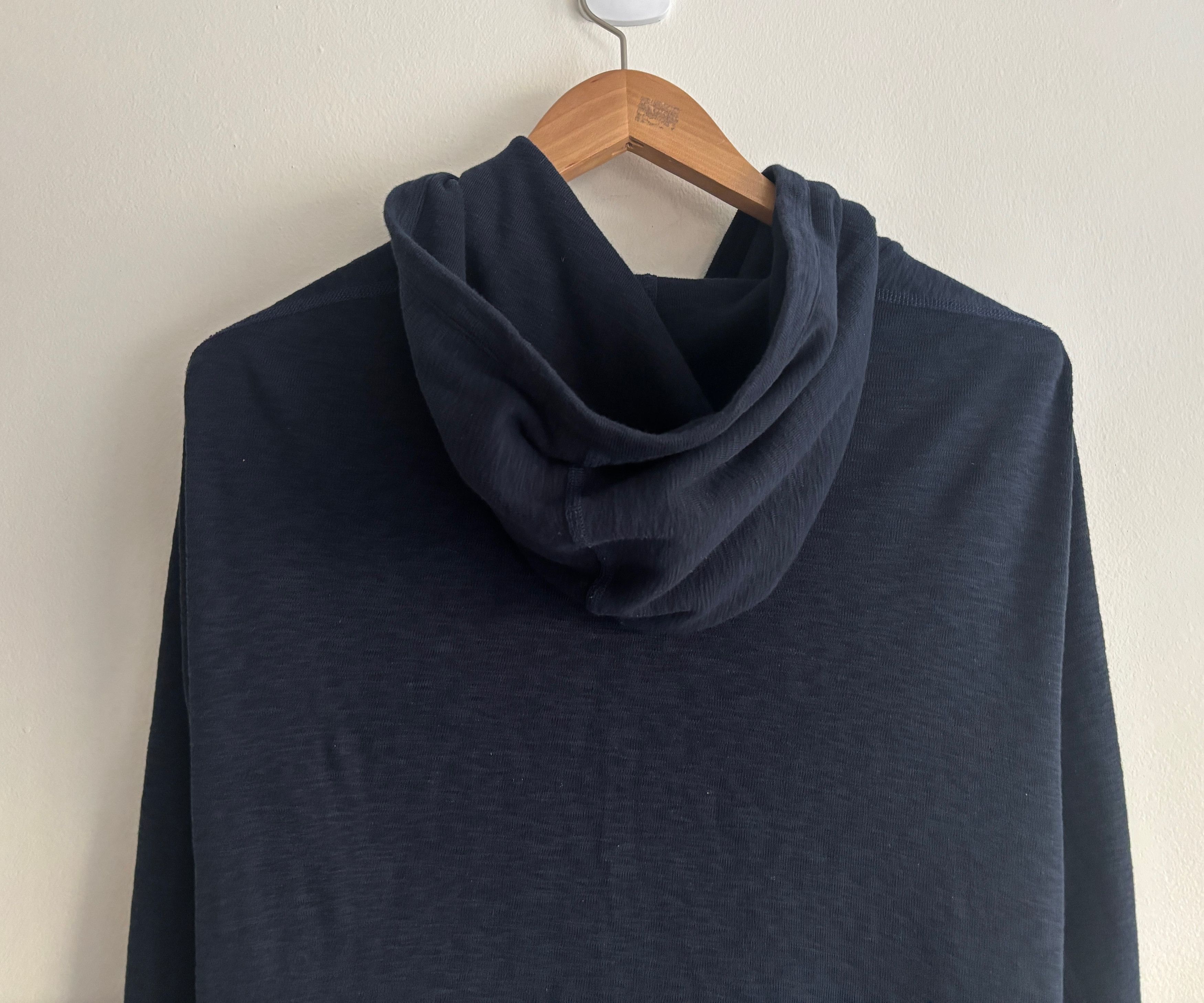 Japanese Brand Wings + Horns Navy Slub Cotton Hoodie - Medium Size US M / EU 48-50 / 2 - 8 Thumbnail