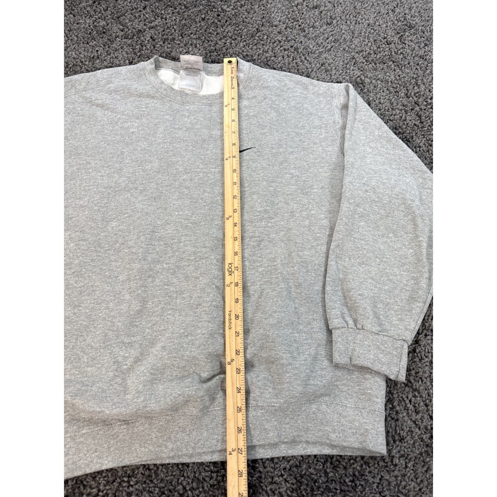 Nike VINTAGE Nike Sweatshirt Men L Gray Crewneck Fleece White Tag 90s Y2K Nike Sportswear Sweatshirt Mens 90s Size US L / EU 52-54 / 3 - 2 Thumbnail