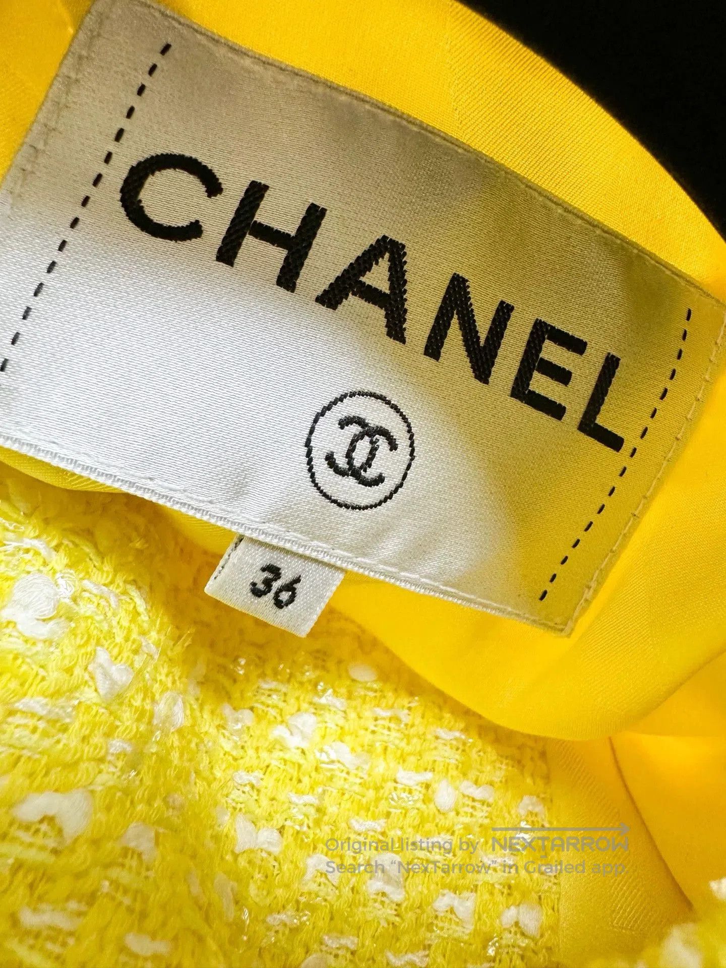 Chanel Chanel 19S Yellow Tweed Jacket. Size US S / EU 44-46 / 1 - 4 Thumbnail