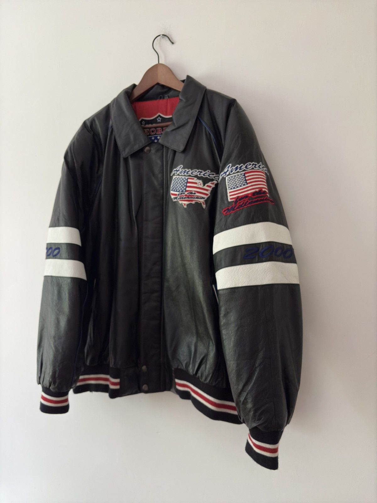 Designer × Michael Hoban × Vintage Michael Hoban USA Millennium 2000 – Vintage Leather Jacket Size US XL / EU 56 / 4 - 3 Thumbnail