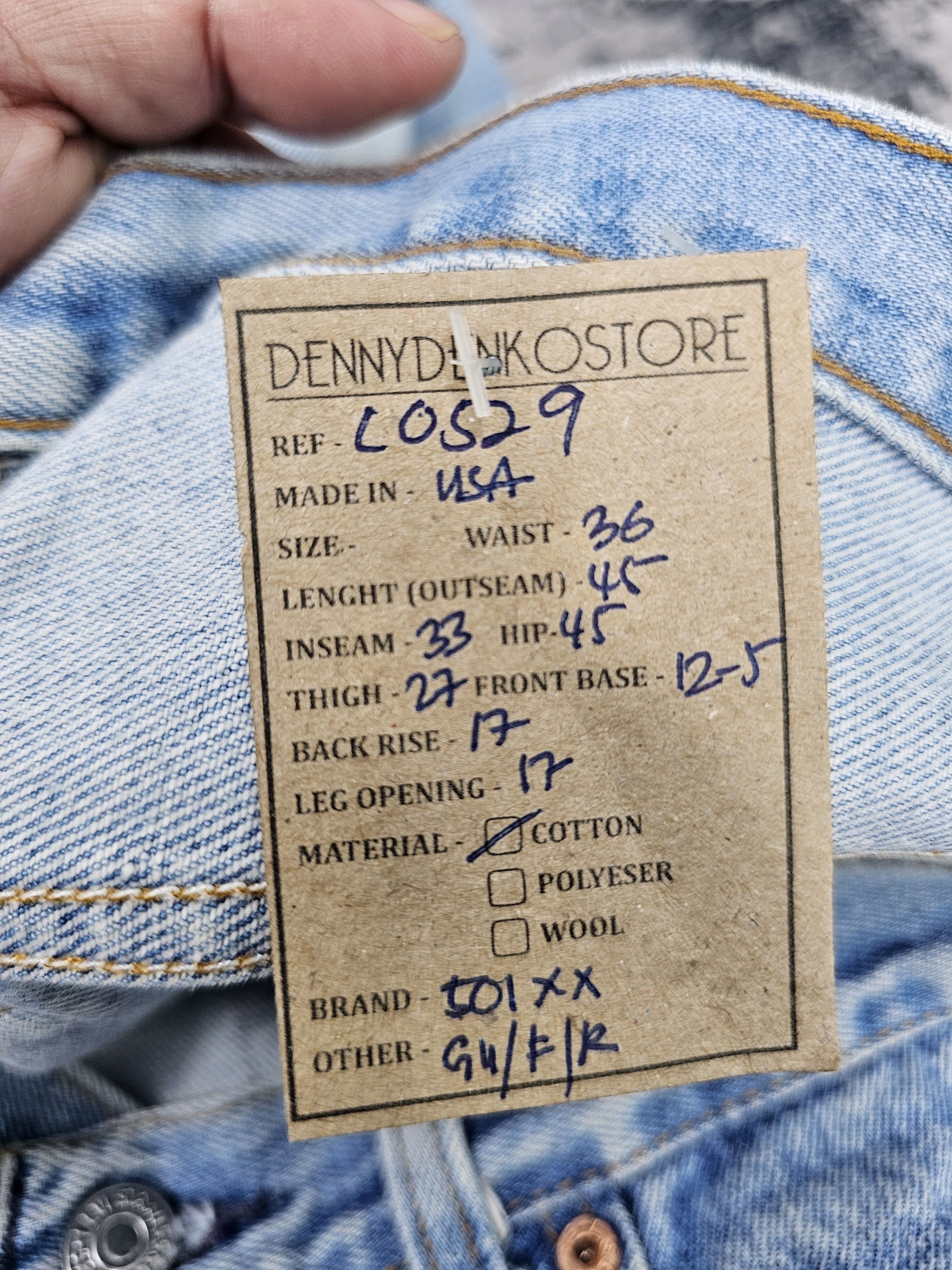 Levi's Vintage Clothing Vitg 90's LEVIS 501 Faded Made In Usa Ripped Jeans L0529 Size US 36 / EU 52 - 18 Thumbnail