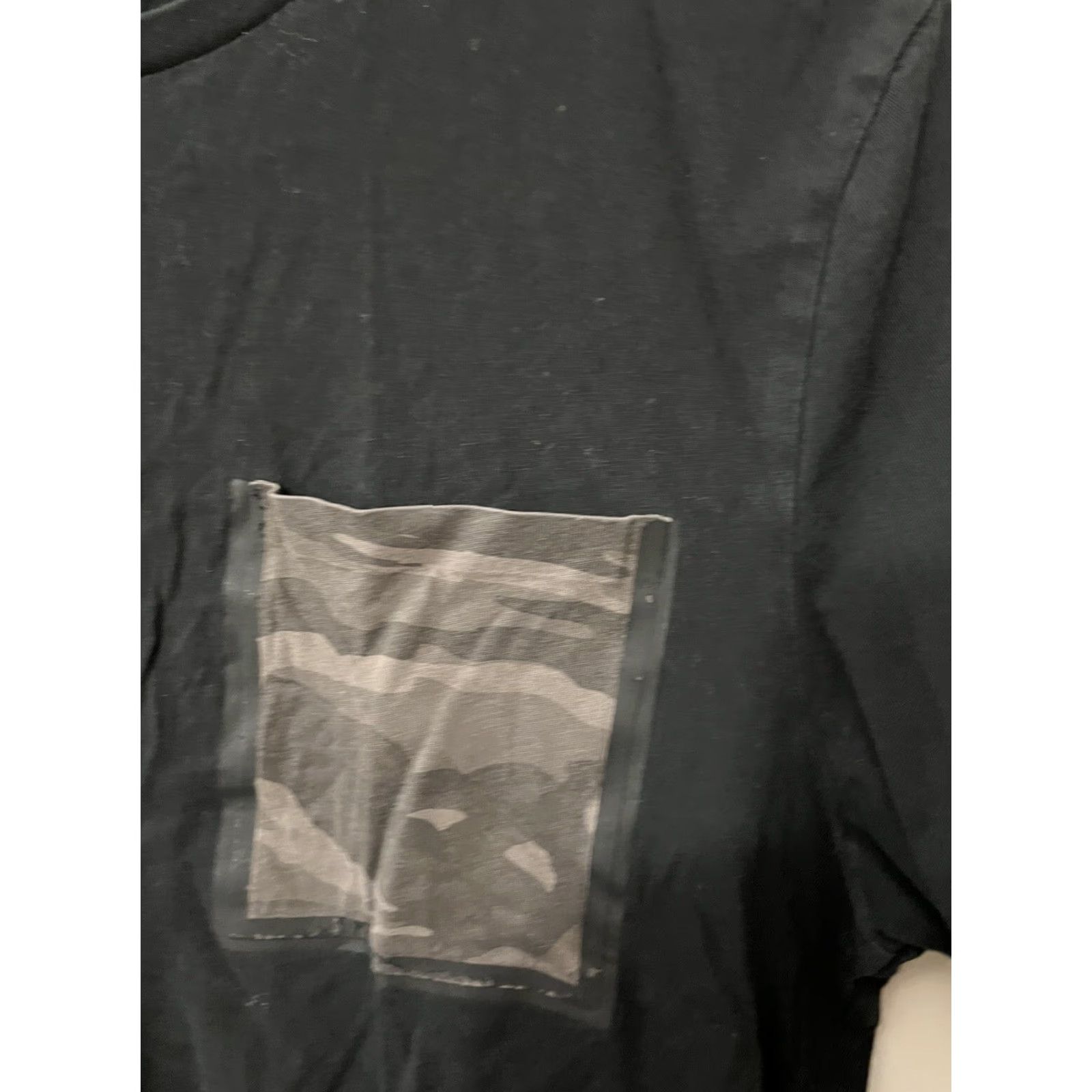 Express Express Black Camo Pocket Crew Neck T-Shirt Medium Mens Size US 31 - 4 Thumbnail