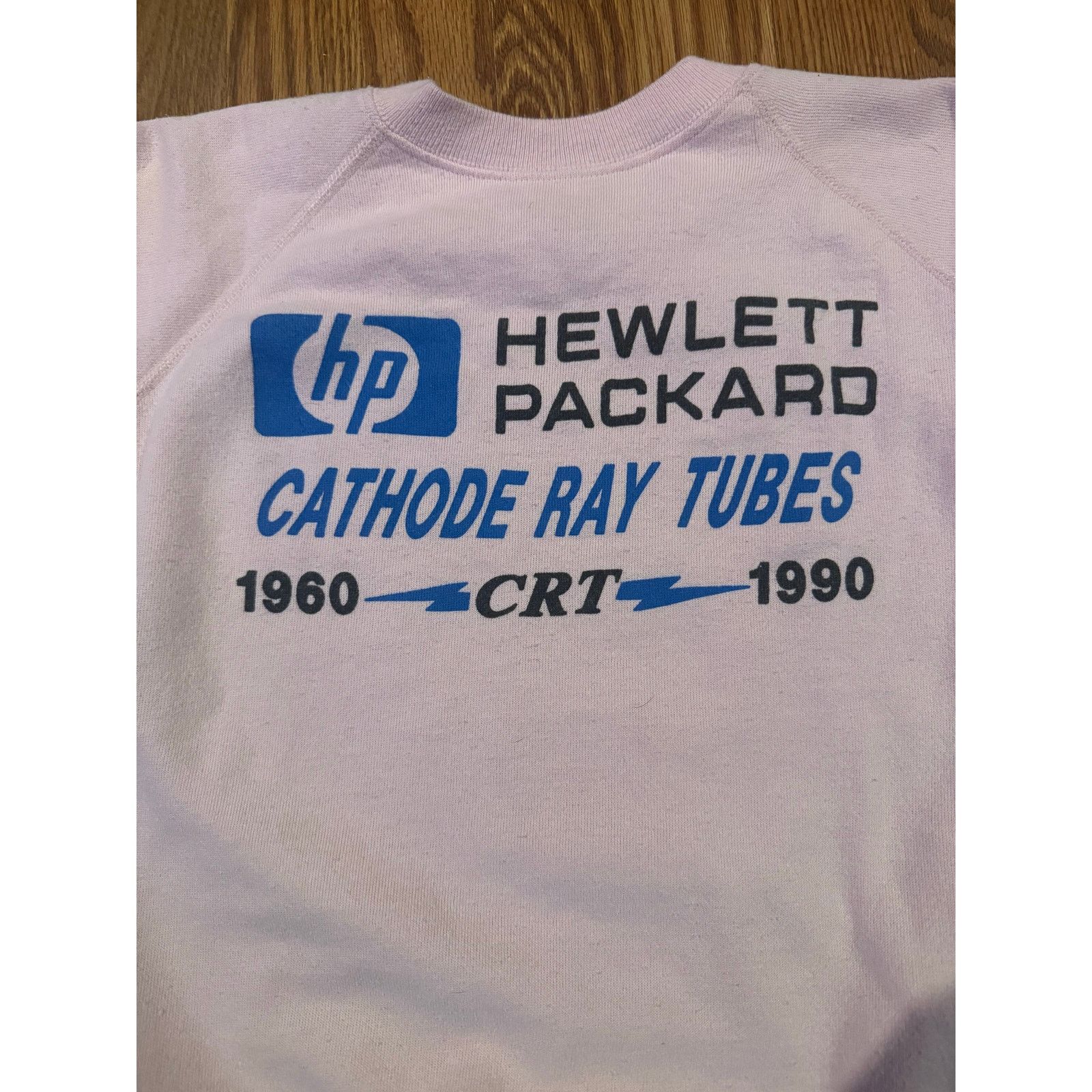 Hanes White 1990 HP Tech CRT Monitors Sweater Size US M / EU 48-50 / 2 - 2 Thumbnail