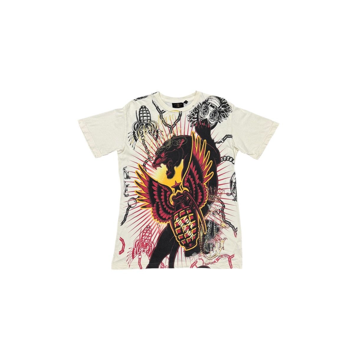 Christian Audigier × Ed Hardy Christian Audigier Los Angeles Tattoo Y2K Hip Hop T-Shirt Size US S / EU 44-46 / 1 - 1 Thumbnail