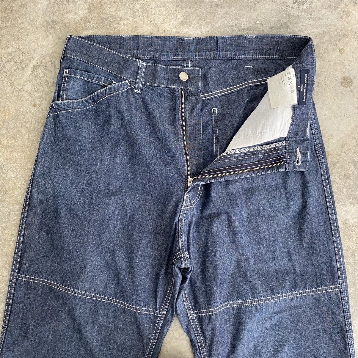 Comme des Garcons Homme SS09 CdGH Lined Panelled Light Weight Wide Denim Jeans Size US 34 / EU 50 - 7 Thumbnail