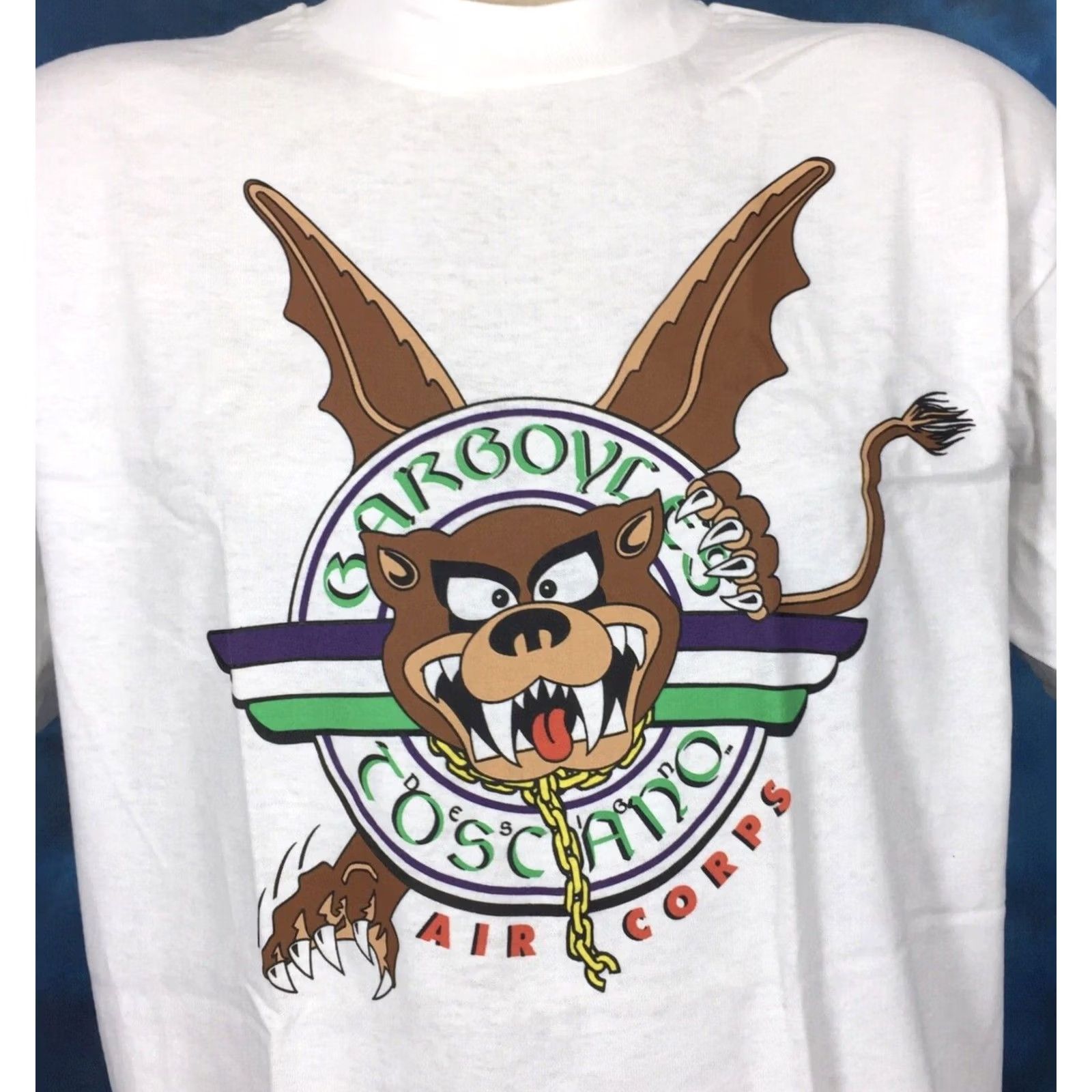 Hanes vtg 90s UNITED STATES ARMY AIR CORPS GARGOYLES T-SHIRT MEDIUM cartoon Hanes White Men 80s 90s Crew Neck Short Sleeve Vintage DEADSTOCK Size US M / EU 48-50 / 2 - 2 Thumbnail