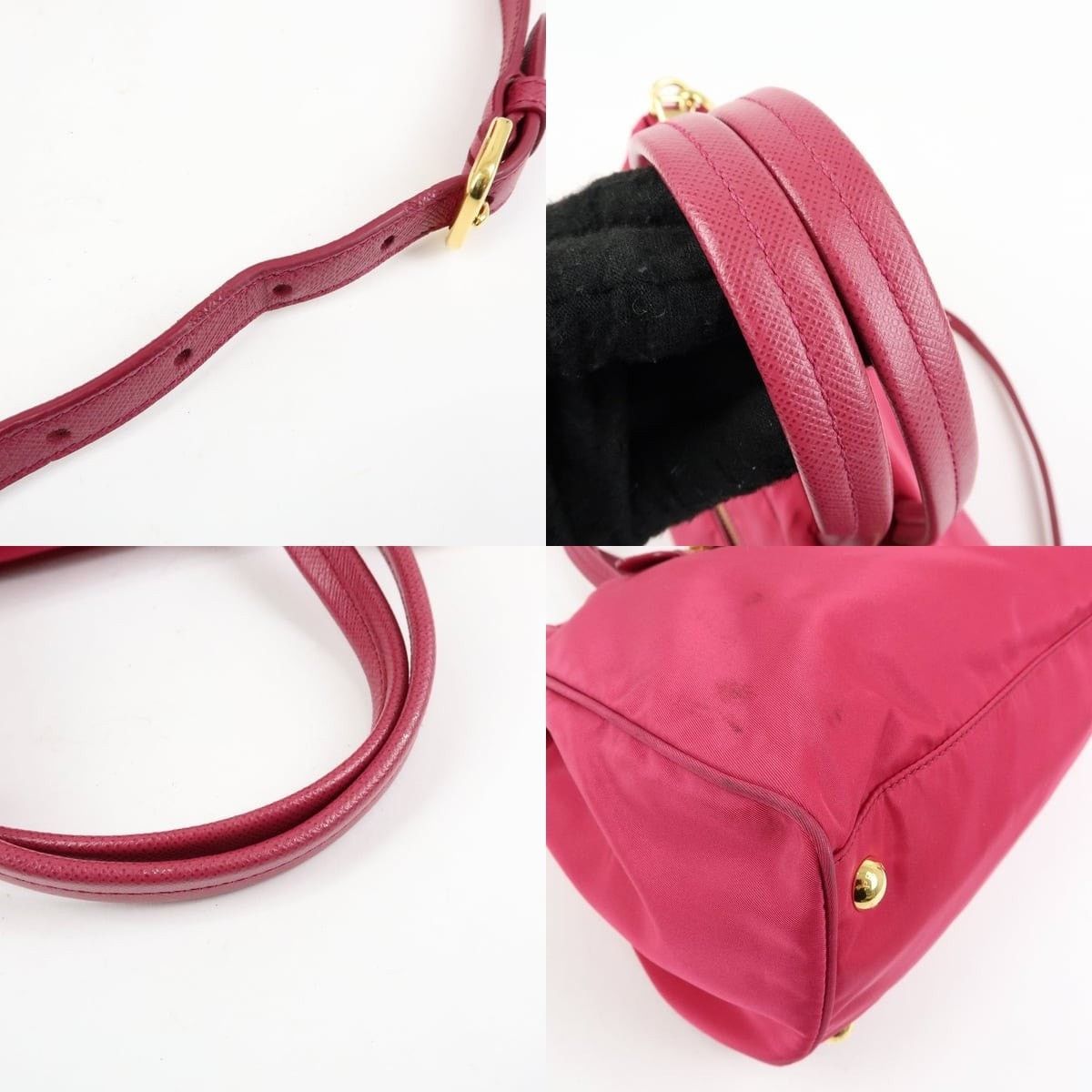Prada Prada Tessuto Nylon Shoulder Bag Pink Size ONE SIZE - 4 Thumbnail