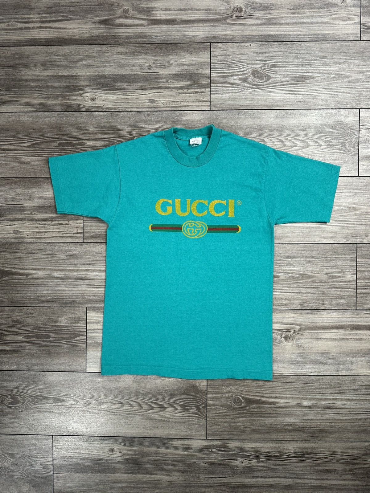 Fruit Of The Loom × Vintage Vintage Gucci Bootleg Fruit Of The Loom T Shirt Size US M / EU 48-50 / 2 - 1 Thumbnail