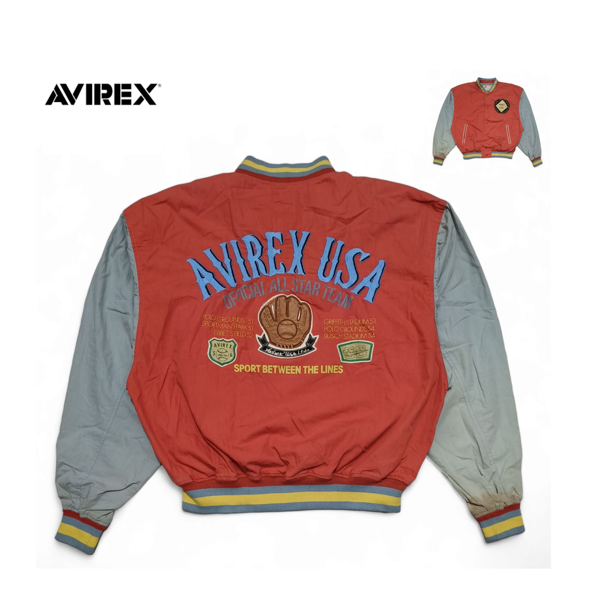 Avirex Vintage 90s Avirex USA Baseball Varsity Jacket Size US XL / EU 56 / 4 - 1 Thumbnail