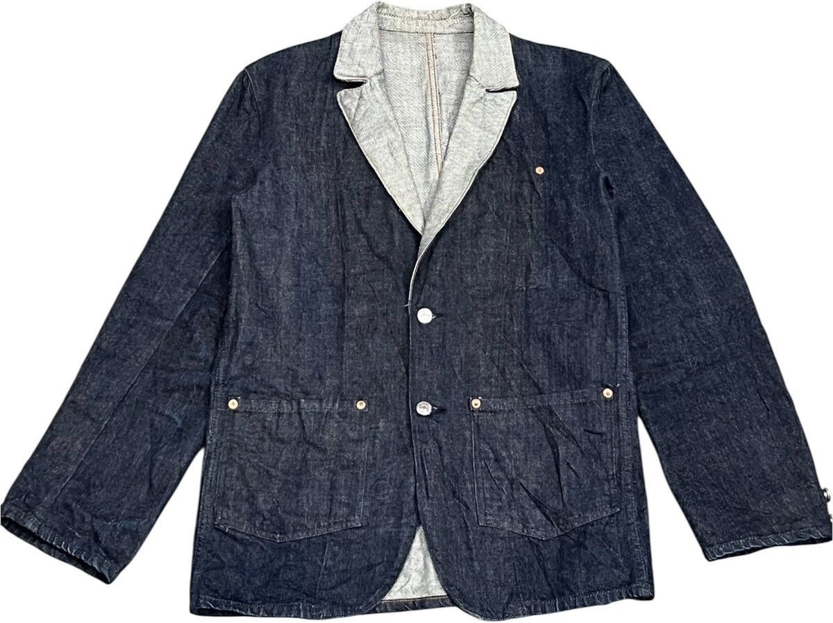 Other Japanese Denim Blazer C.S.F. | Tailored Jacket | Rare Size 38R - 1 Thumbnail