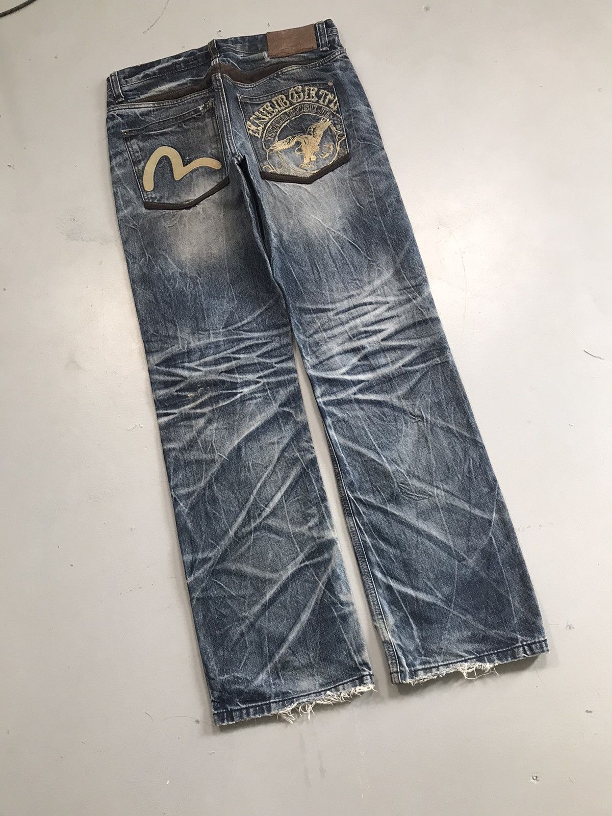 Japanese Brand Vintage Evisu inspired emboridered denim Size US 34 / EU 50 - 2 Thumbnail