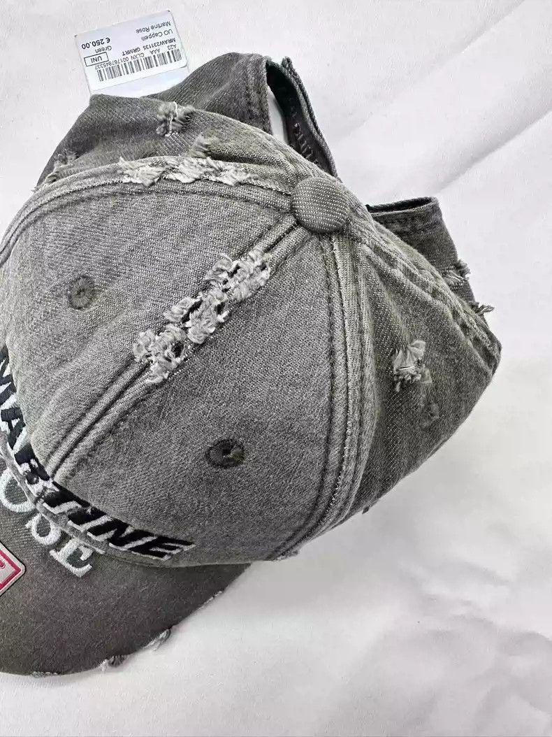 Martine Rose Martine rose 23FW Embroidery made old broken curved cap cap Size ONE SIZE - 2 Thumbnail