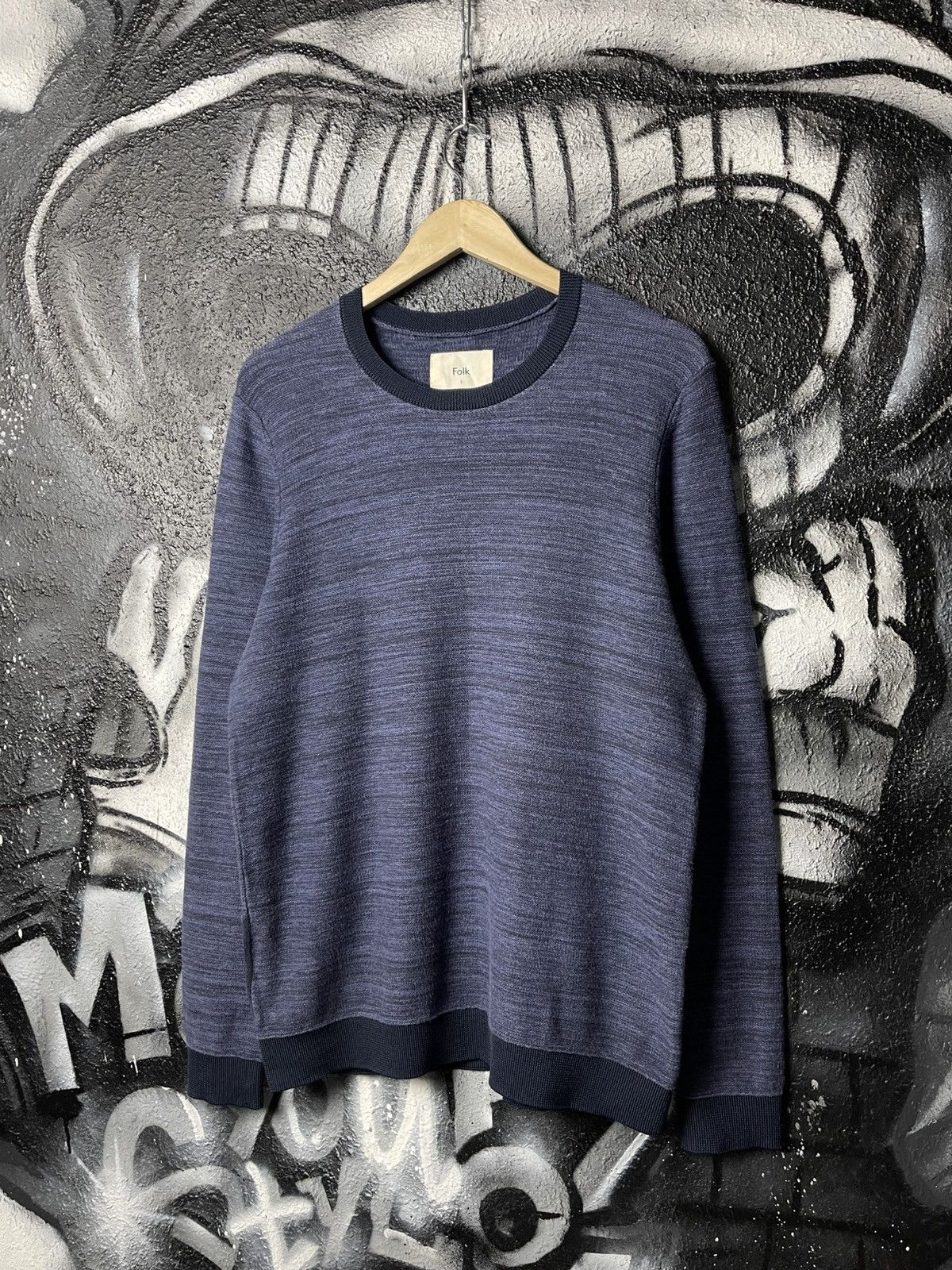 Folk Folk Blue Knit Sweater Men’s Size L Size US L / EU 52-54 / 3 - 1 Thumbnail