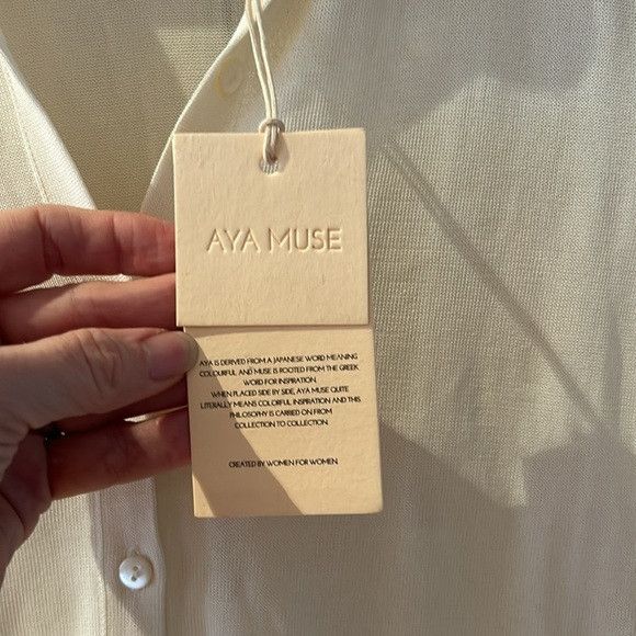 AYA MUSE NWT AYA MUSE MICONIA button up short sleeve collared top Size L / US 10 / IT 46 - 7 Thumbnail