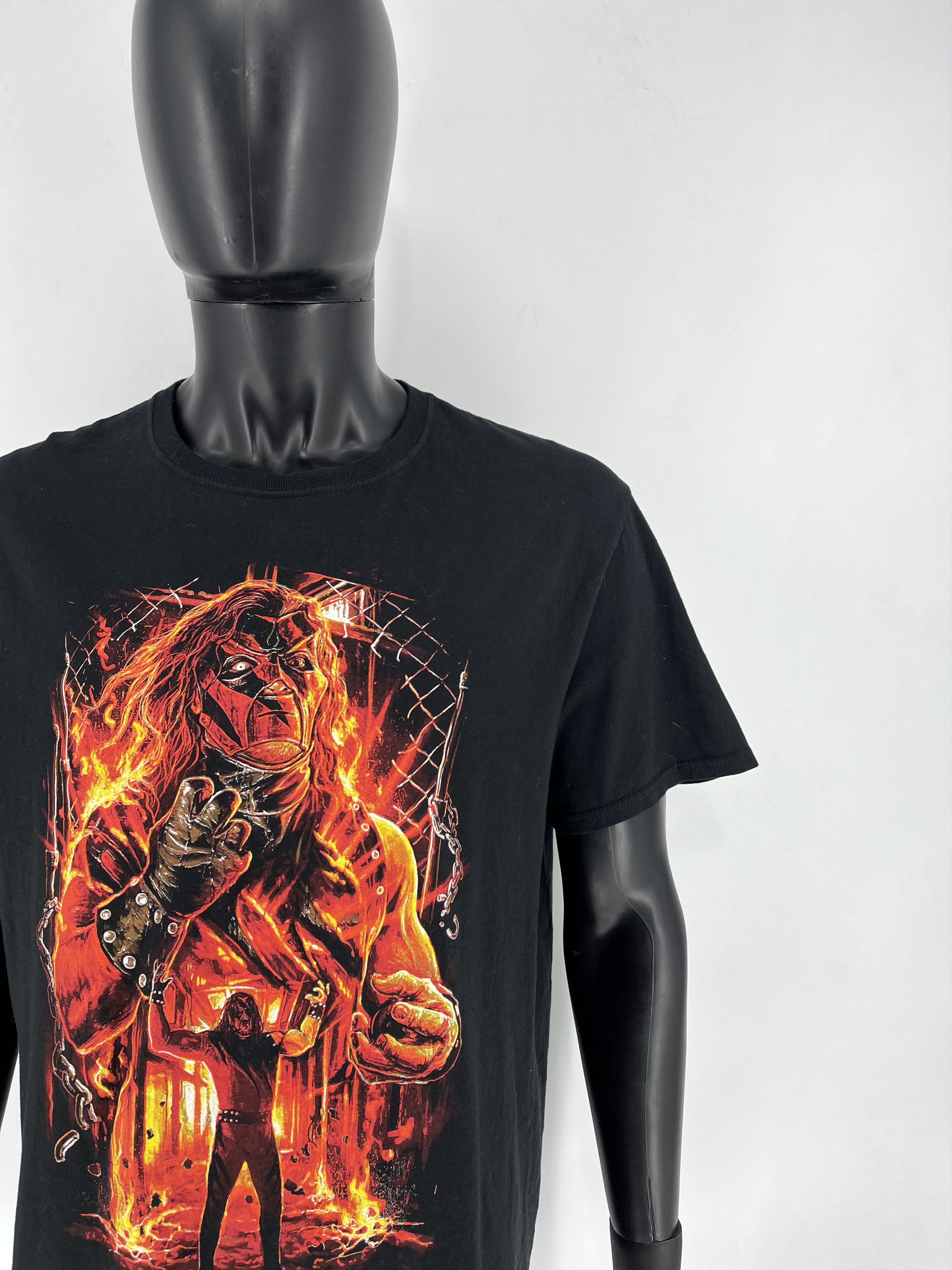 WWE × WWF WWE Authentic Kane Shirt Large Pro Wrestling Glenn Jacobs Size US XL / EU 56 / 4 - 8 Thumbnail