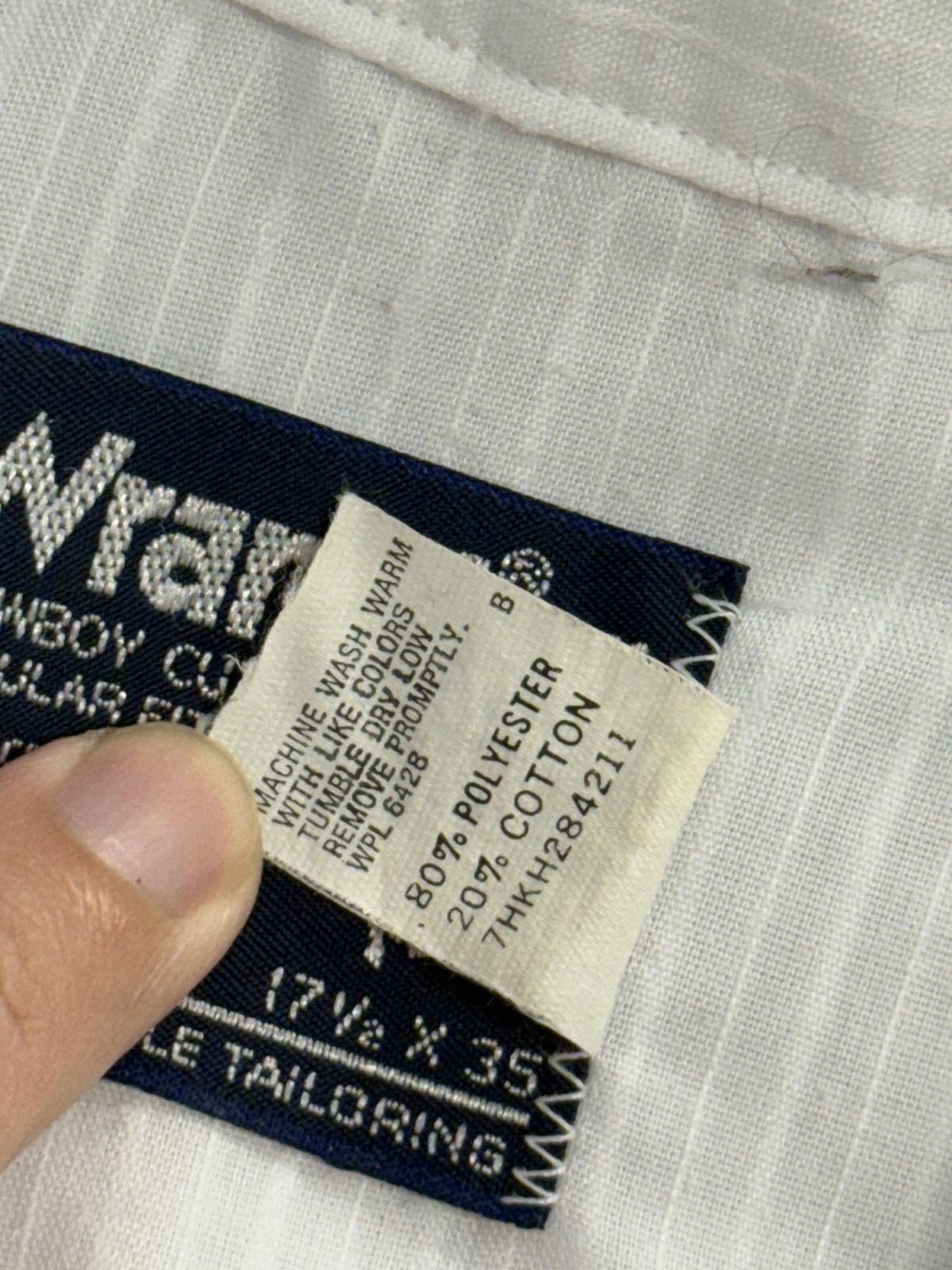 Wrangler Vintage Western LS Wrangler White Button Up Made in USA XL Size US XL / EU 56 / 4 - 3 Thumbnail
