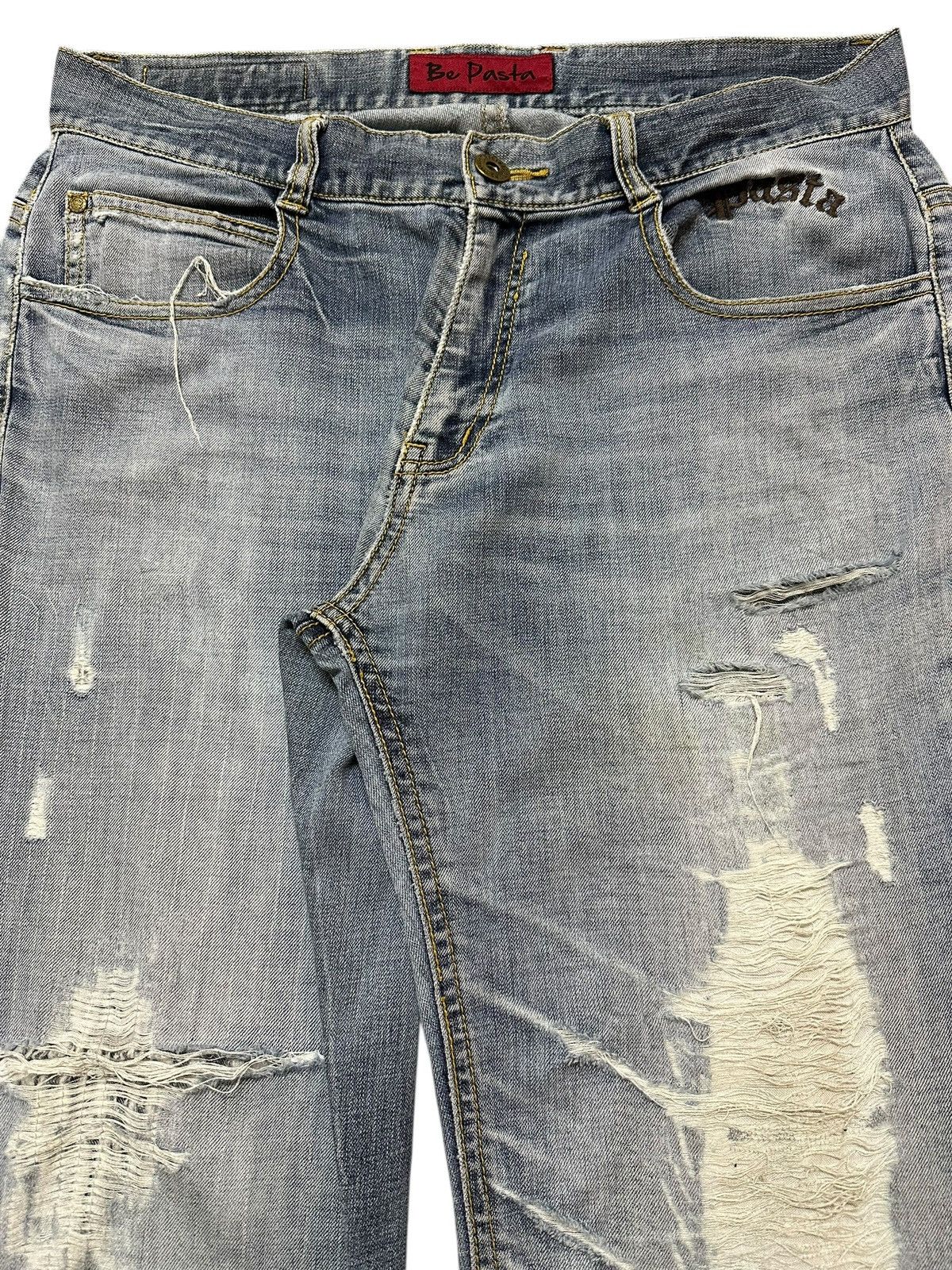 Japanese Brand Vintage Japanese Brand Faded Wash Destroy Distressed Jeans Size US 35 - 4 Thumbnail