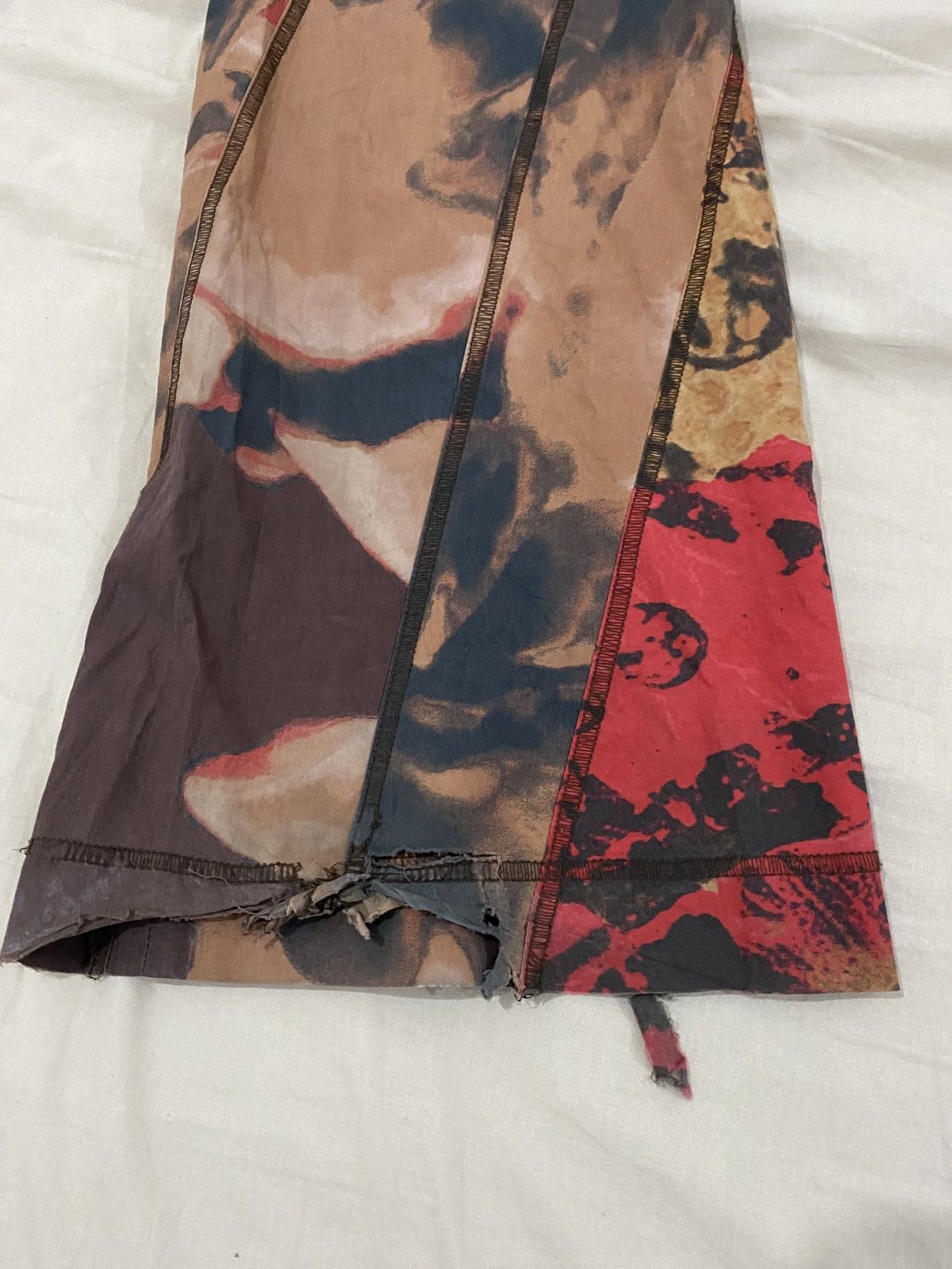 Issey Miyake Issey Miyake Printed Flared Pants Size US 28 / EU 44 - 6 Thumbnail