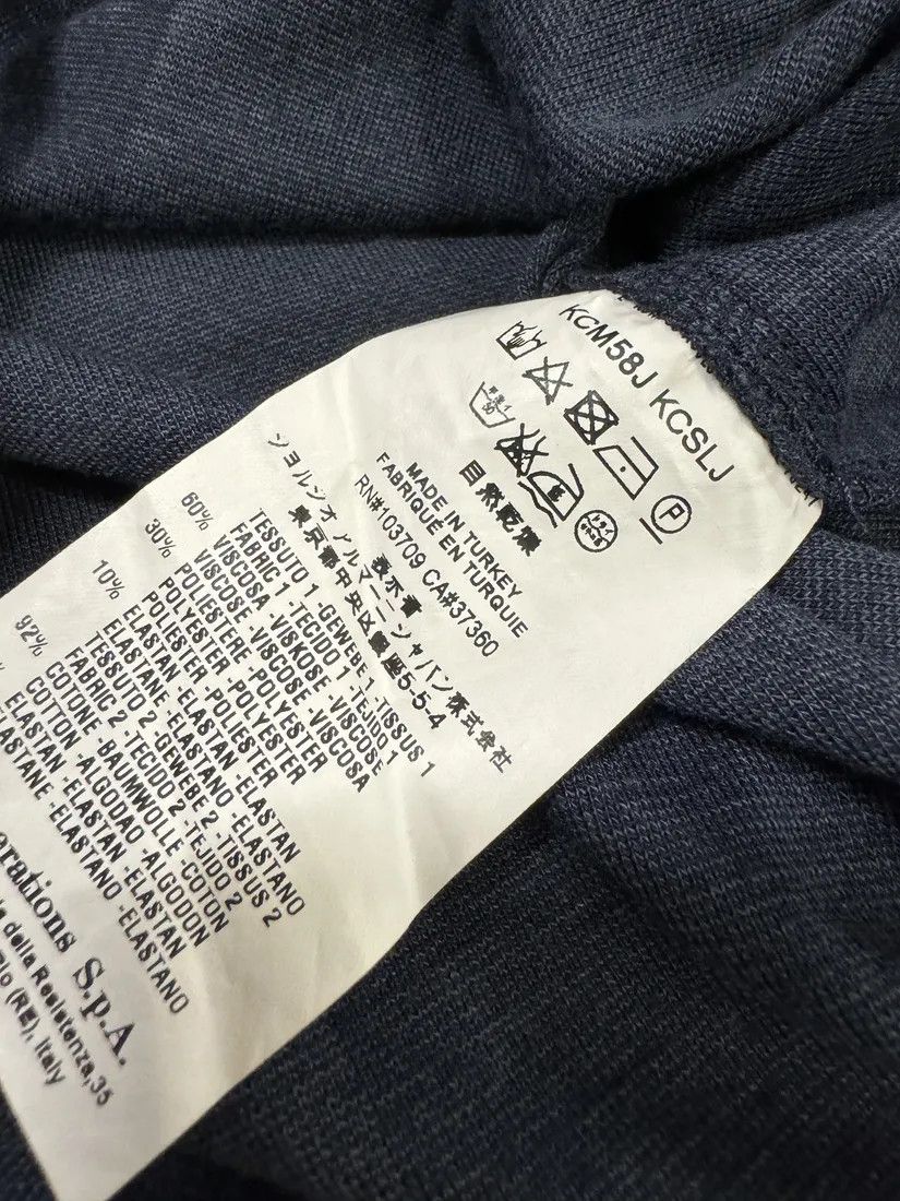 Armani Collezioni × Designer × Vintage Armani Collezioni Navy Gradient Squared Longsleeves Sweater Size US S / EU 44-46 / 1 - 6 Thumbnail