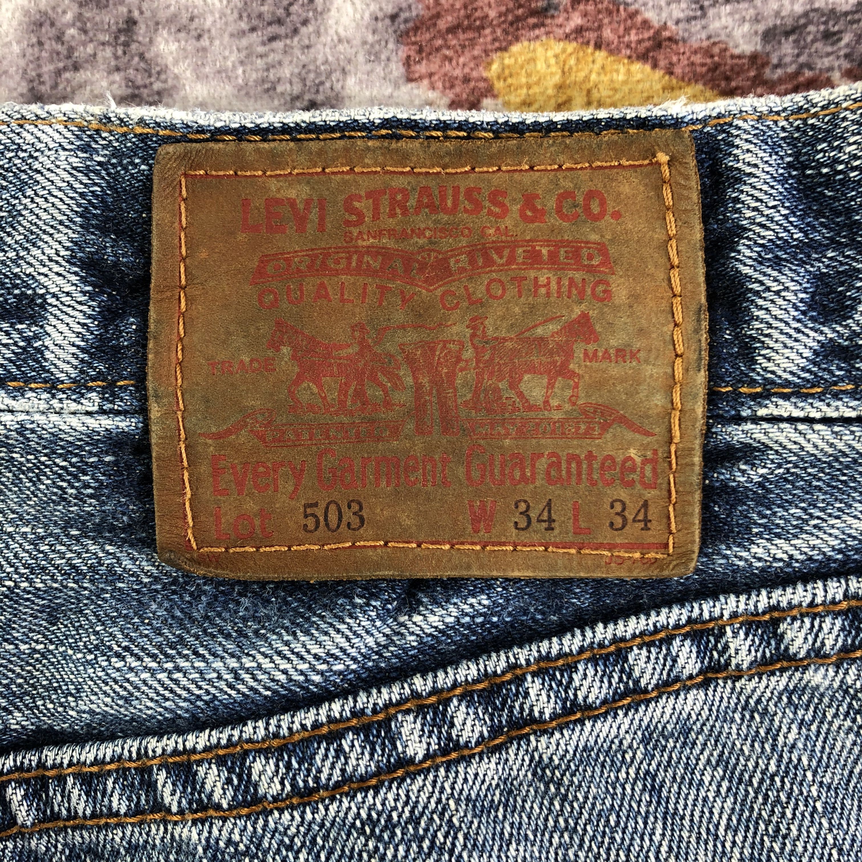 Levi's × Vintage 90s Vintage Blue Wash Levis 503 Jeans-JM3237 Size US 35 - 5 Thumbnail