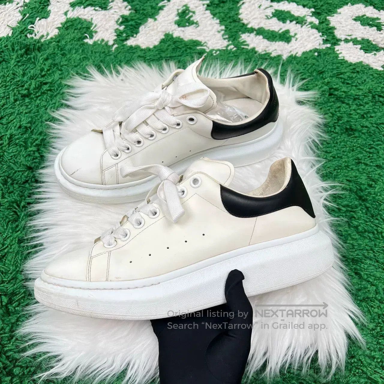 Alexander McQueen Alexander McQueen Black Tail Sneakers. Size US 9.5 / EU 42-43 - 2 Thumbnail