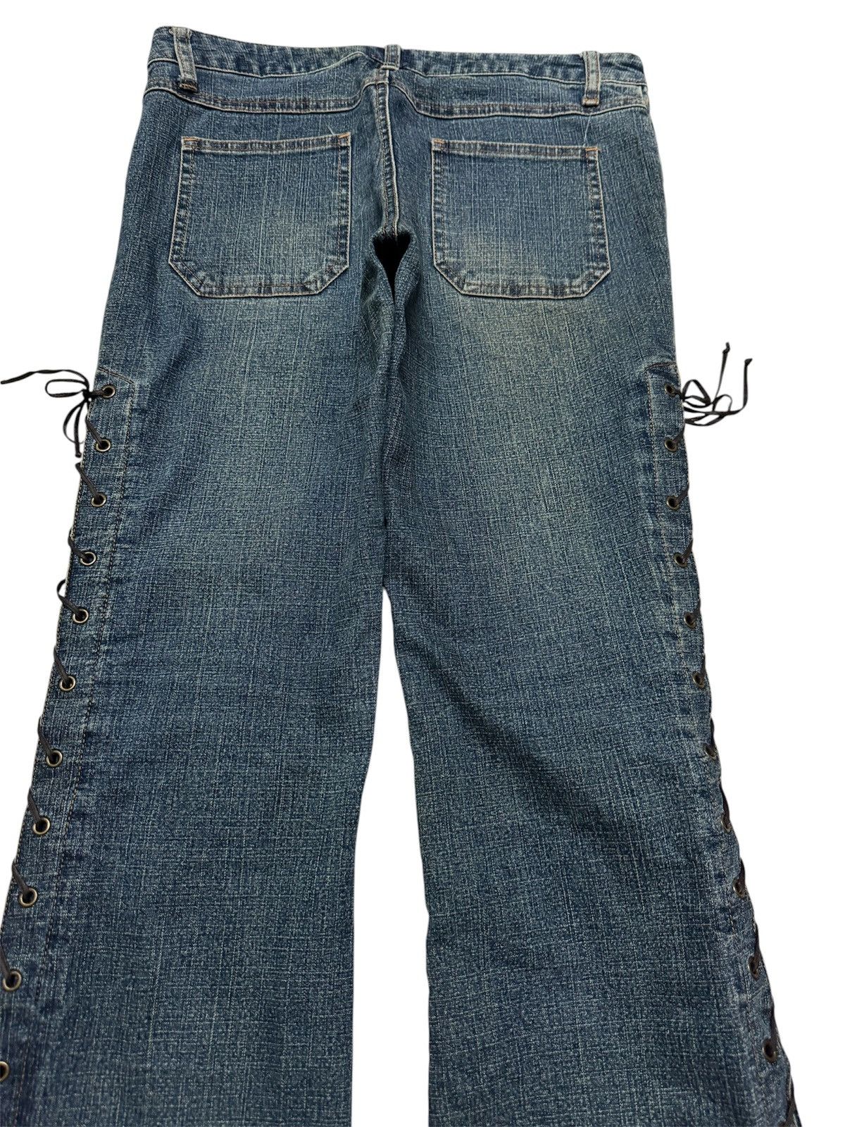 Tornado Mart BELL BOTTOM TORNADO MART STYLE LACE-UP 90s BUSHPANTS BOOTCUT Size US 29 - 14 Thumbnail