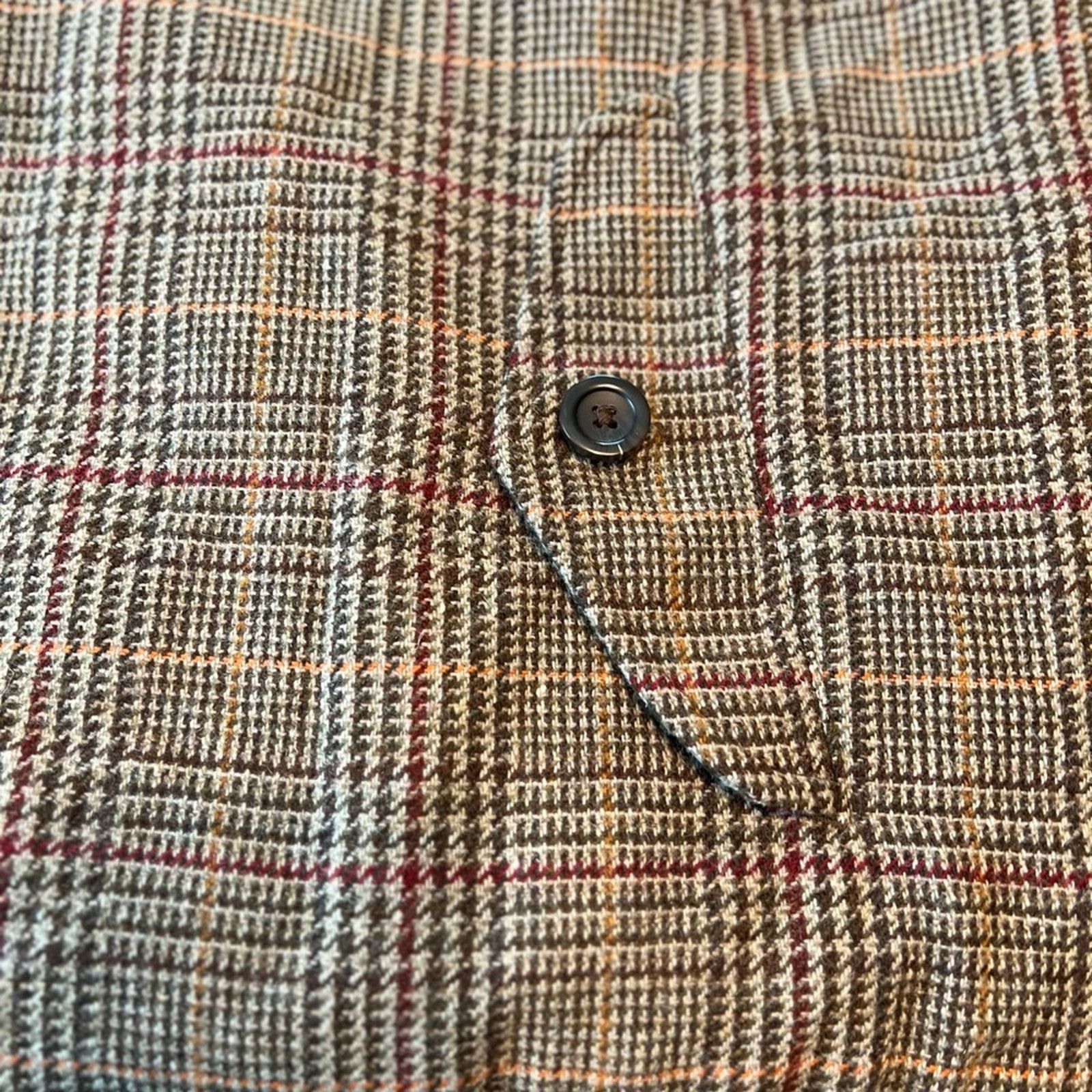 L.L. Bean Super Cool Vintage L.L. Bean Brown Plaid Wool Bomber Jacket! Size US L / EU 52-54 / 3 - 5 Thumbnail