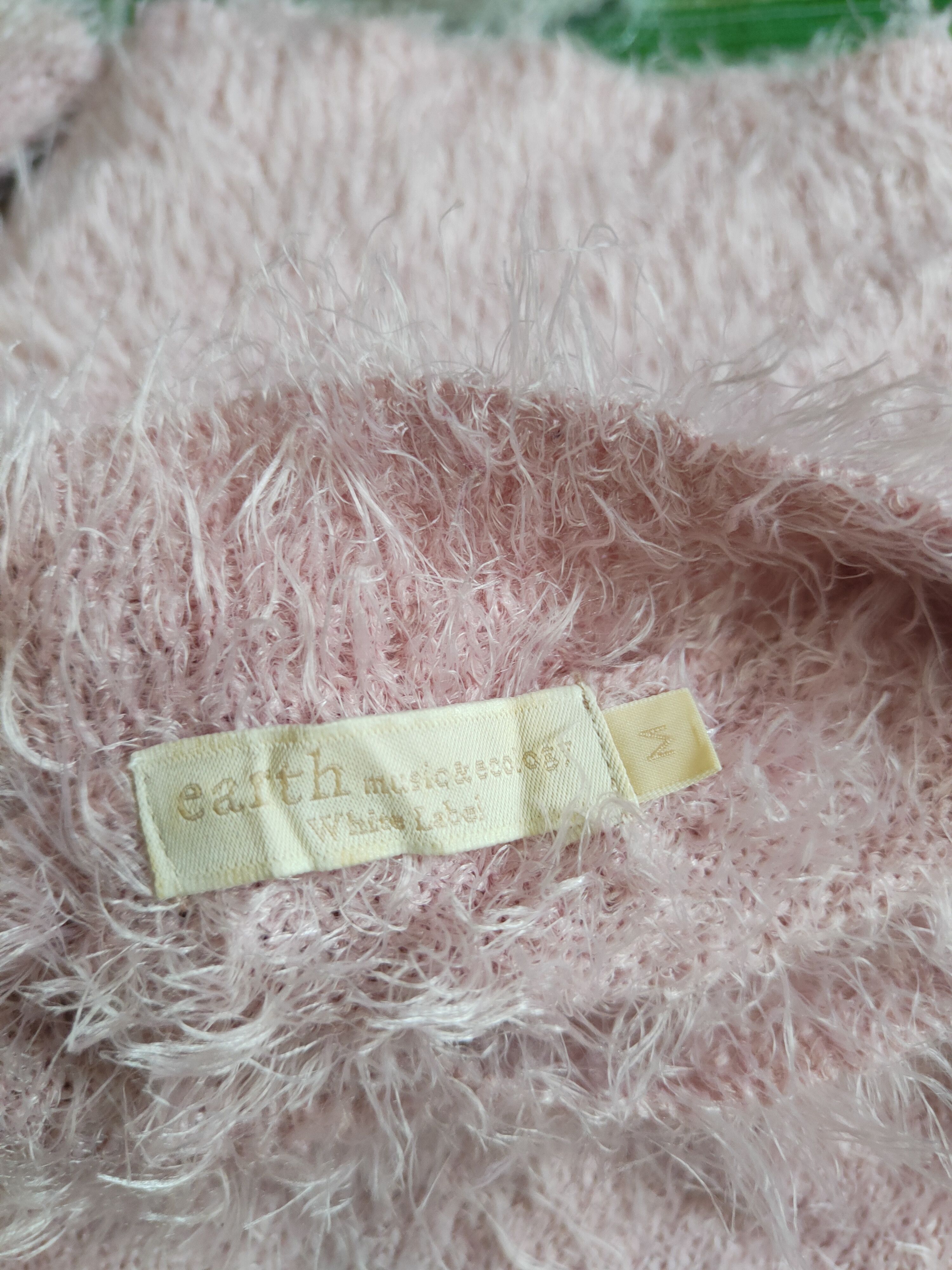Japanese Brand × Vintage Earth Music & Ecology Pink Fur Mohair Knitwear Size M / US 6-8 / IT 42-44 - 12 Thumbnail
