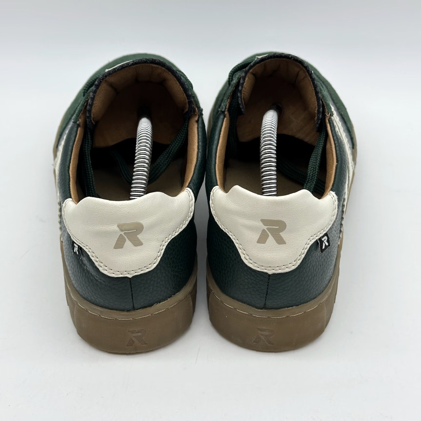 Rieker Rieker Evolution Mens Size 42 US 9 Green Leather Low Top Sneakers Gum Sole Size US M / EU 48-50 / 2 - 3 Thumbnail