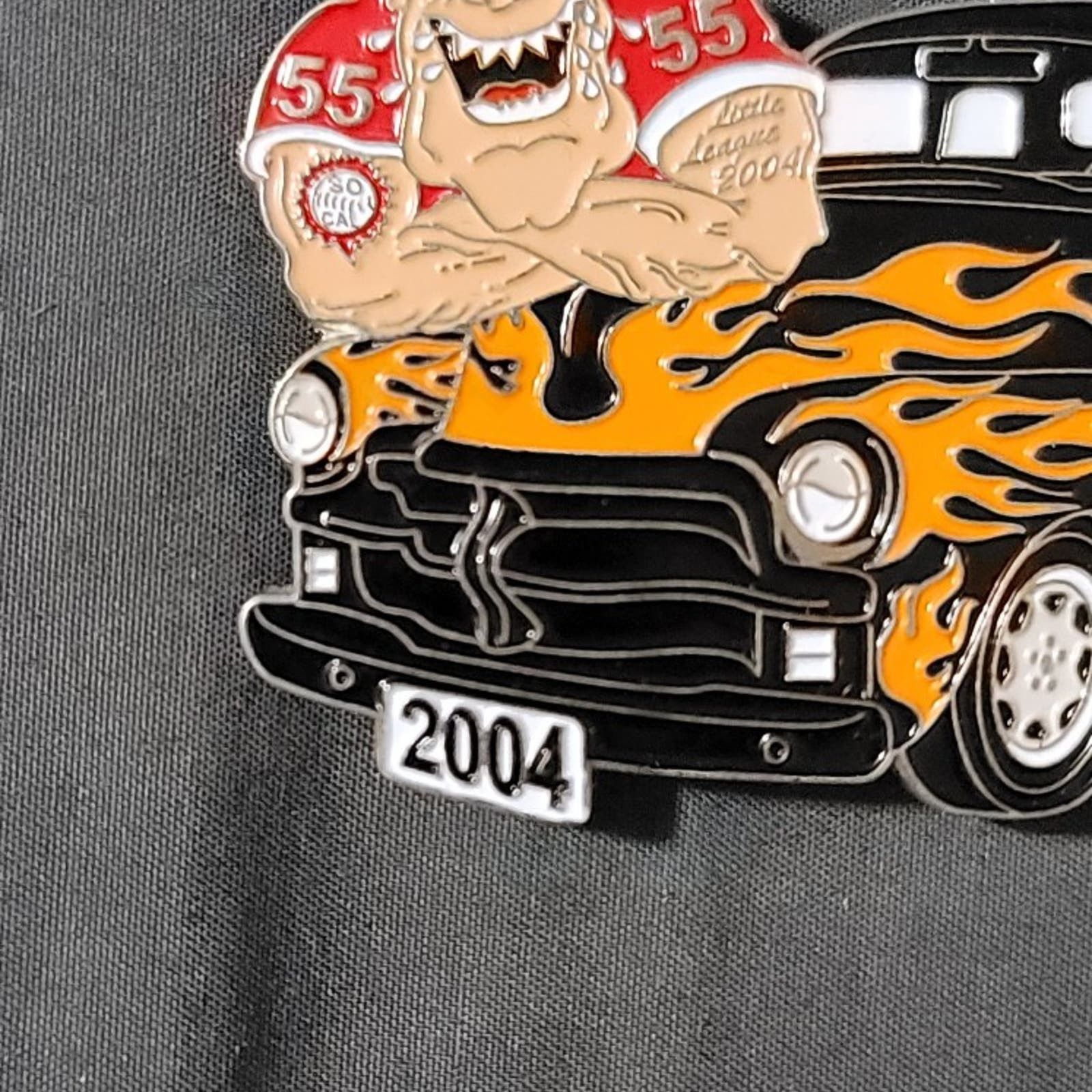 The Unbranded Brand Vtg 2004 Elvis Hot Rod Little League Large Lapel Pin Size ONE SIZE - 2 Thumbnail