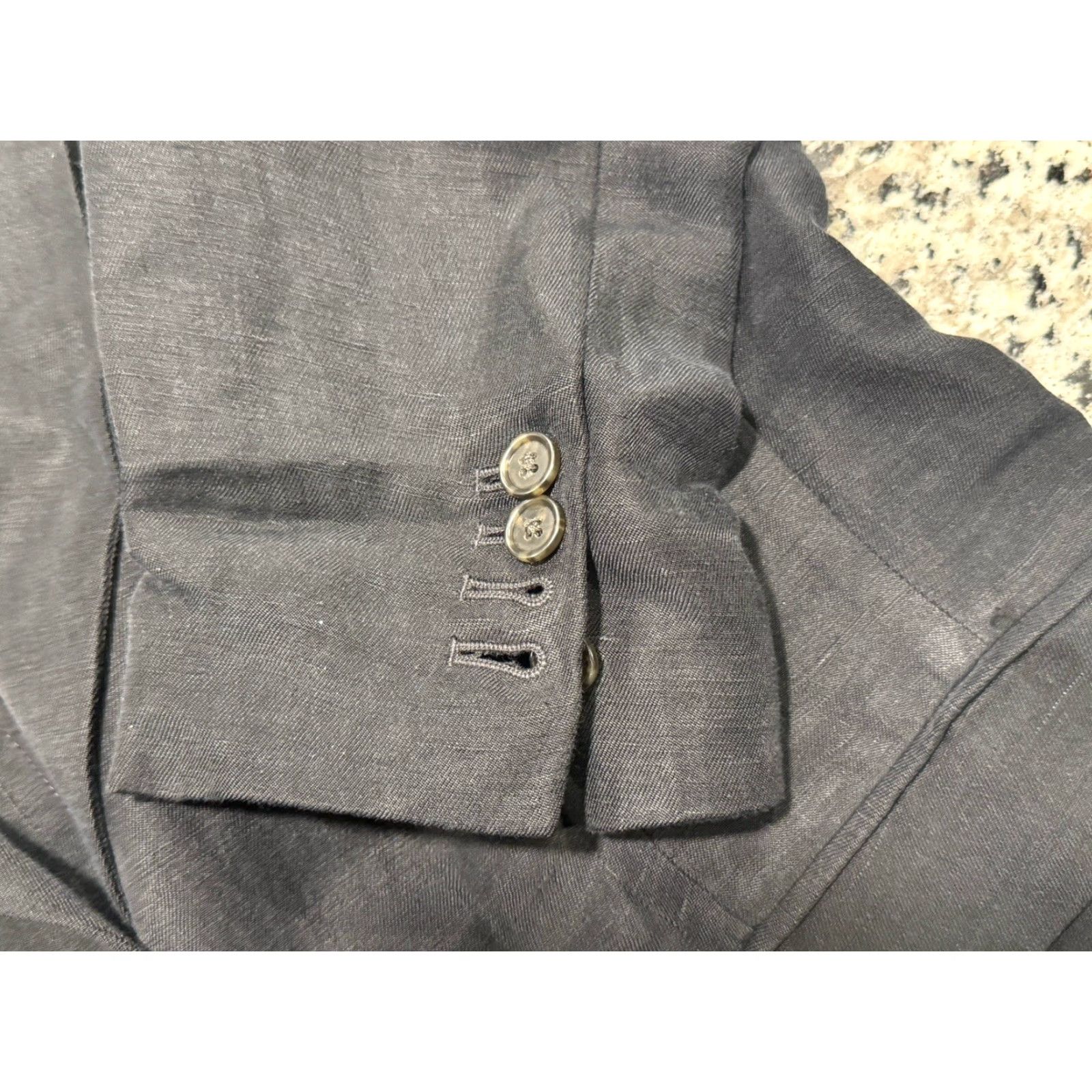J.Crew J.CREW Blazer Women's 12 Black Linen Blend Willa Button Cuff City Preppy Adult Size XL / US 12-14 / IT 48-50 - 6 Thumbnail