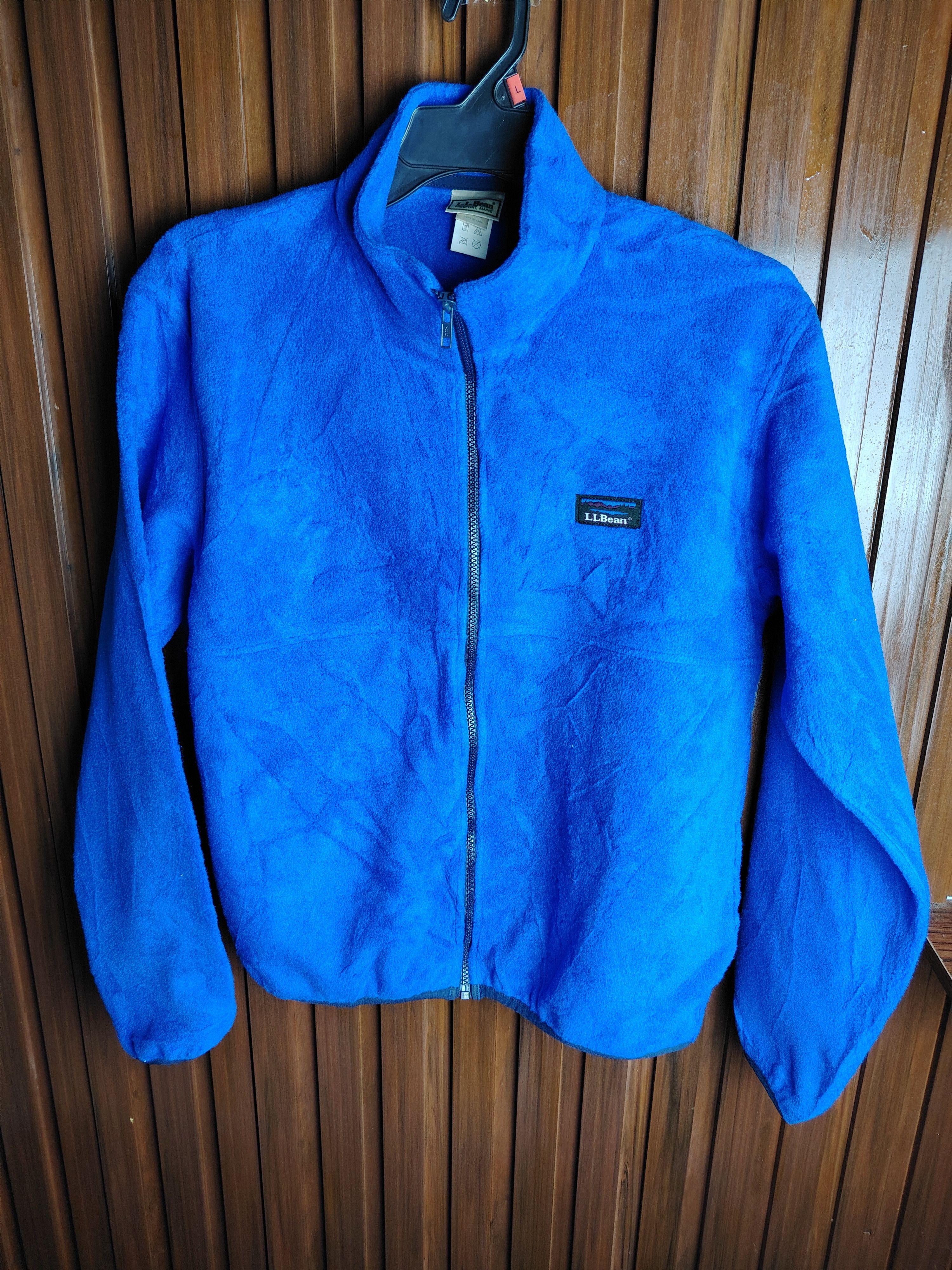 image of L L Bean x Made In USA Vintage Ll Bean Fleece Jacket in Blue, Men's (Size Small)