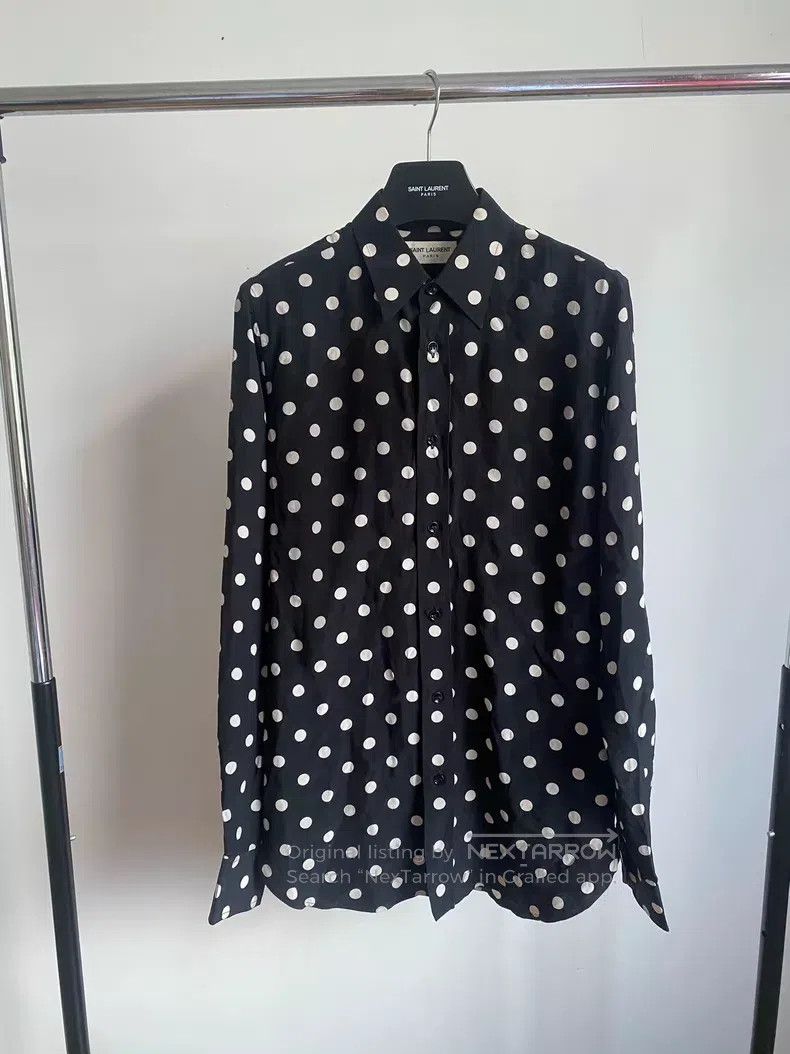Saint Laurent Paris Saint Laurent Paris Polka Dot Shirt Size XS / US 0-2 / IT 36-38 - 1 Thumbnail