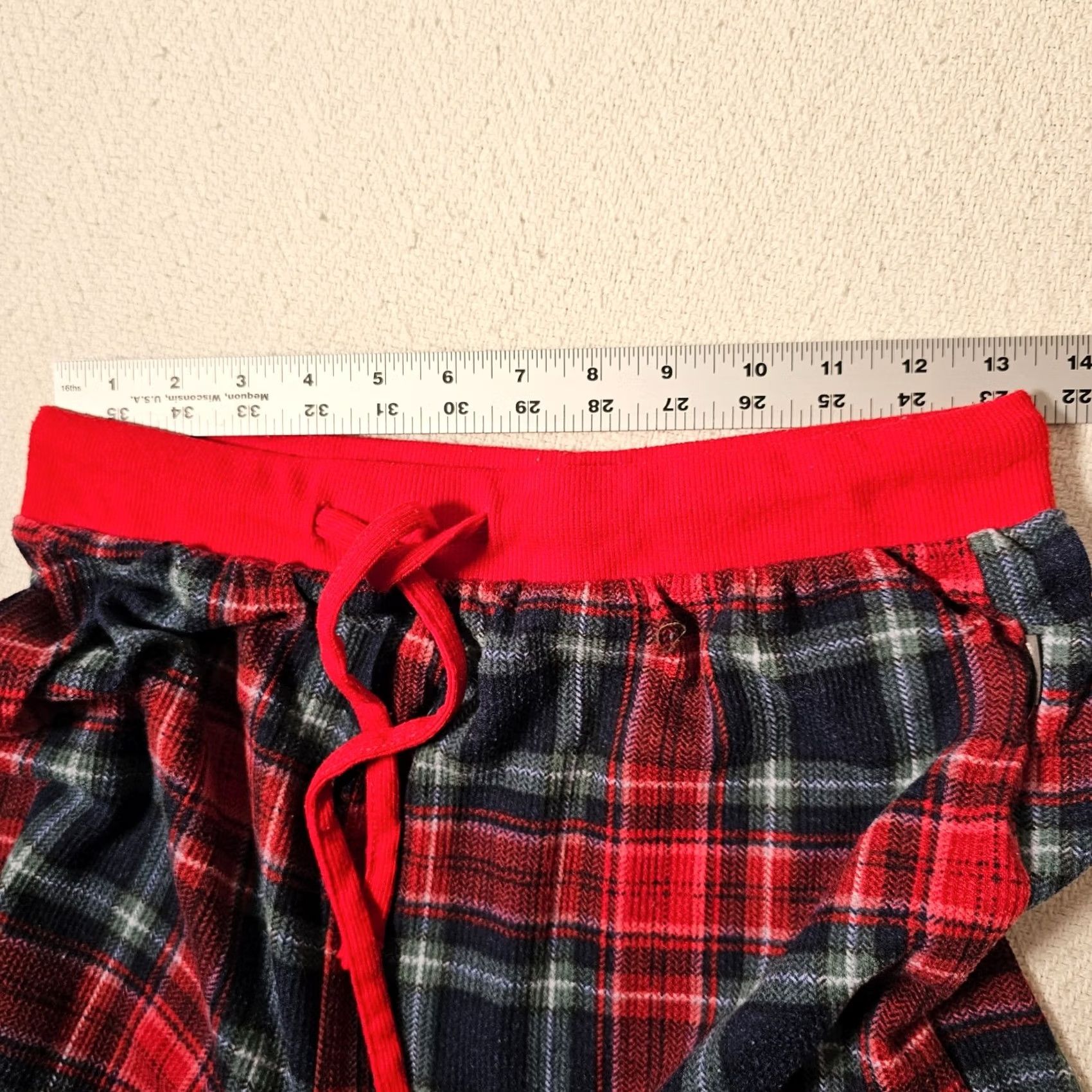 Eddie Bauer Eddie Bauer Lounge Pants Mens Medium Red Plaid Drawstring Waist Pockets Lounge Set Casual Comfort Size US 31 - 5 Thumbnail