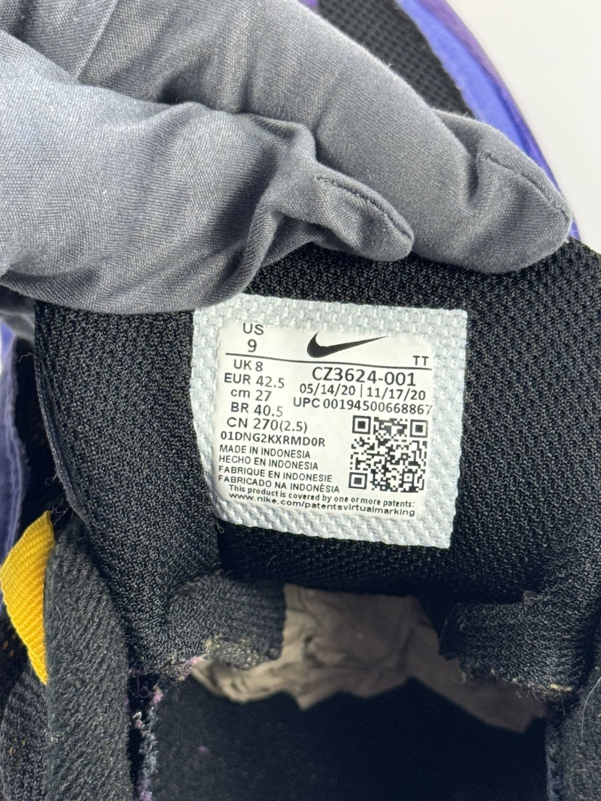 Nike NIKE AIR MAX 95 LEBRON LAKERS SNEAKERS Size US 9 / EU 42 - 7 Thumbnail