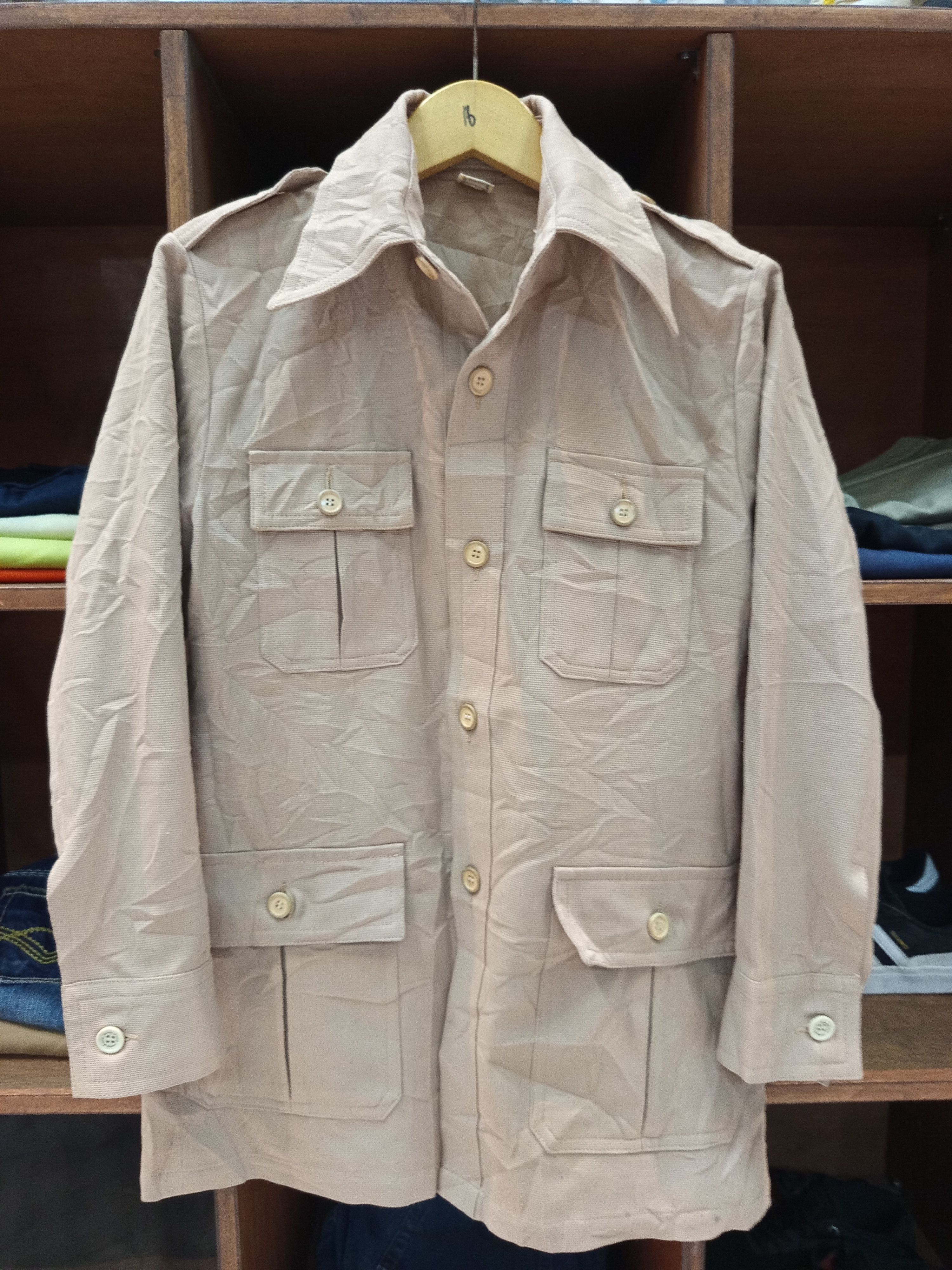 Japanese Brand 1970s Safari Bush Jacket Beige Size US M / EU 48-50 / 2 - 1 Thumbnail