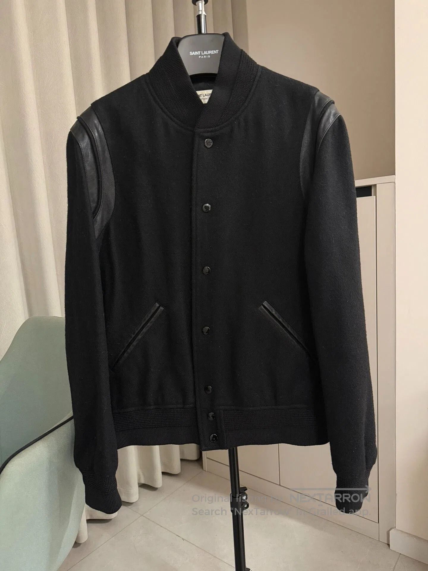 Saint Laurent Paris Saint Laurent Teddy Black Bomber Jacket. Size US L / EU 52-54 / 3 - 1 Thumbnail