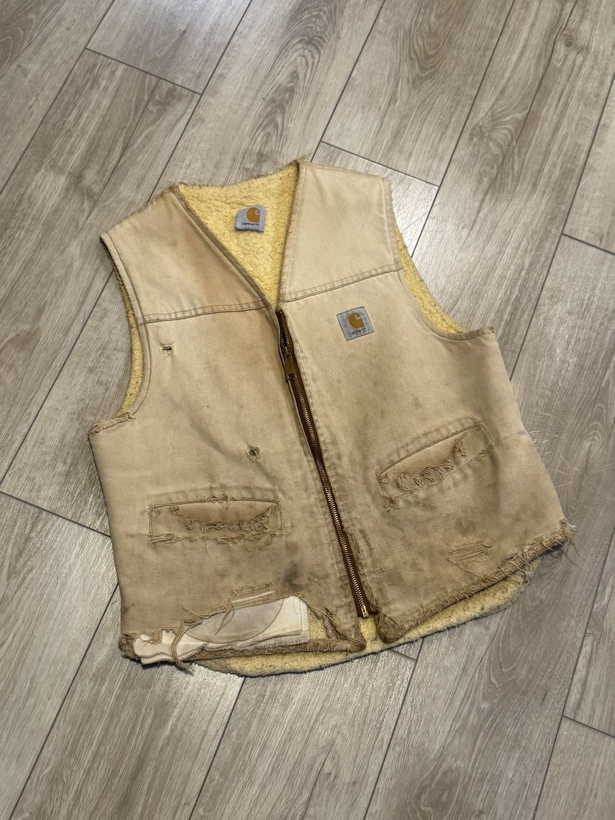Carhartt Distressed Carhartt Vest Size US L / EU 52-54 / 3 - 2 Thumbnail