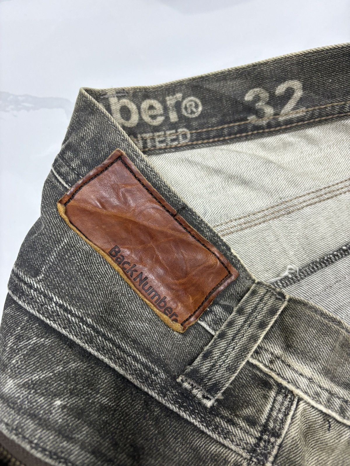 If Six Was Nine 🔥Rare Smoke Grey Back Number Homeless Denim Jeans Size US 32 / EU 48 - 10 Thumbnail